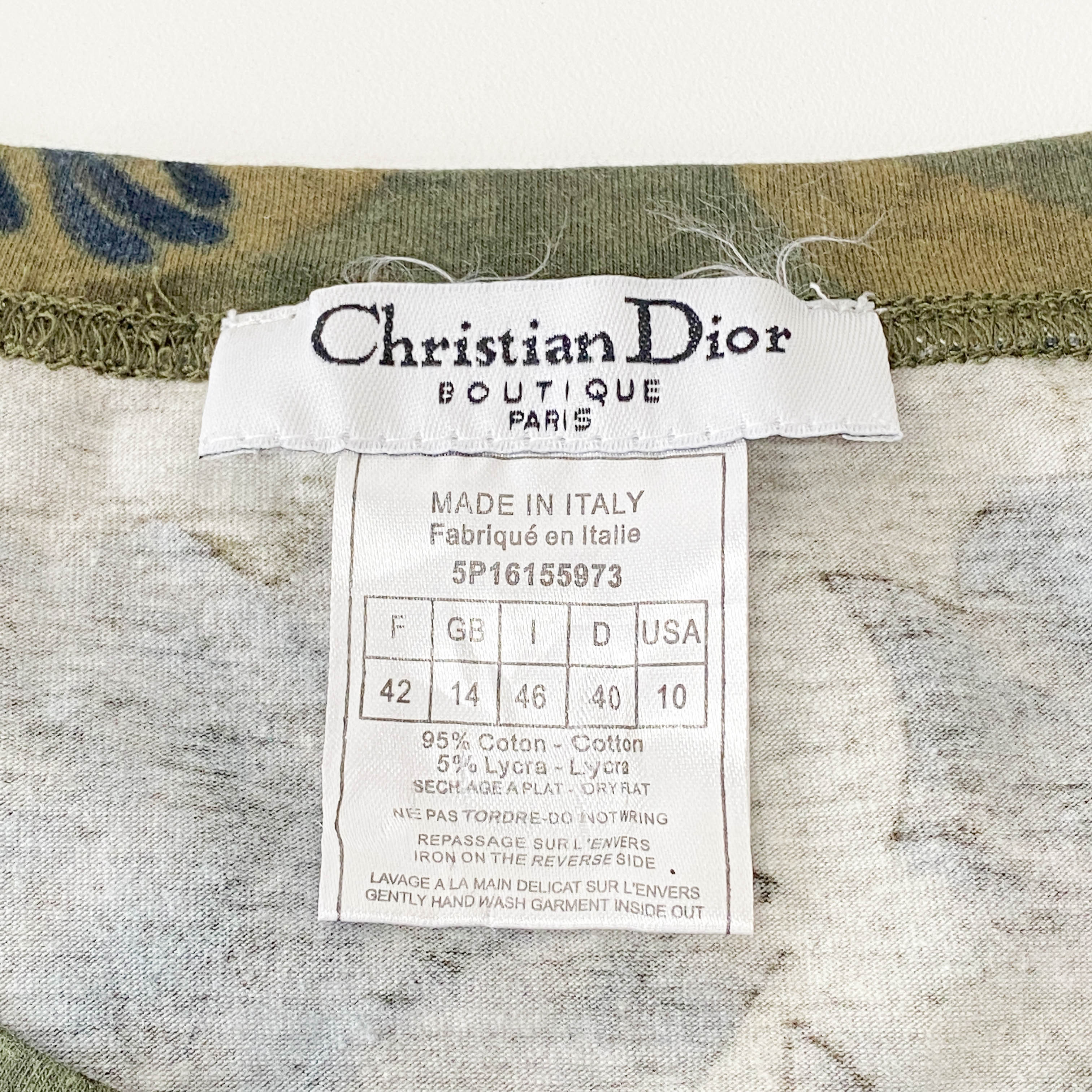 Green Size 10 Floral Embroidered T-Shirt