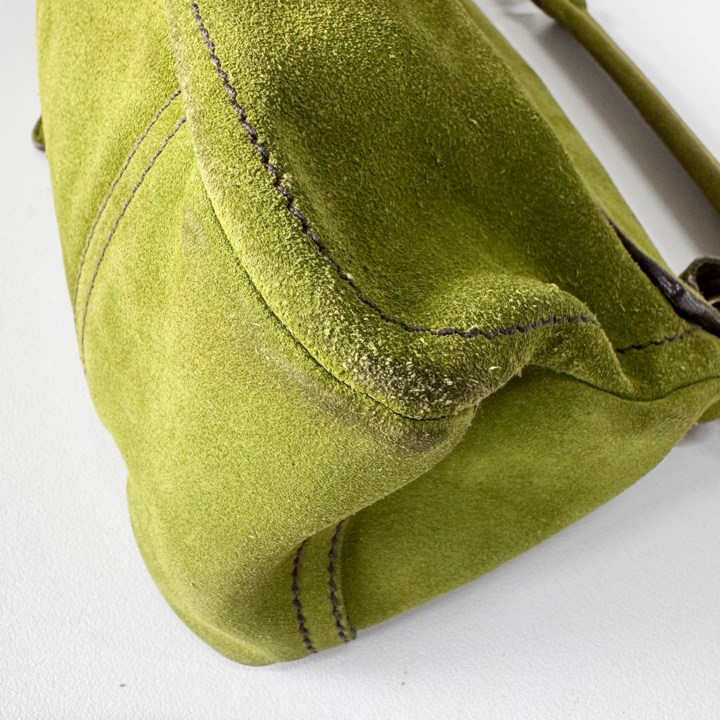 Green Suede Shoulder Bag