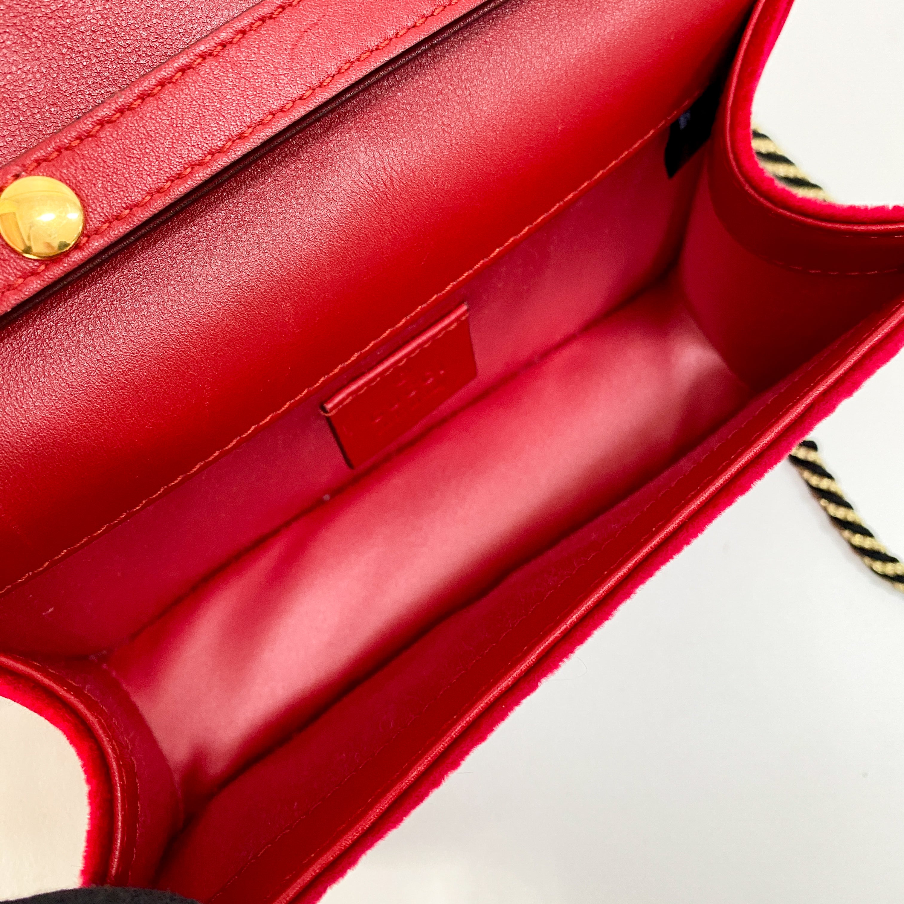 Red Velvet Rhinestones G Buckle