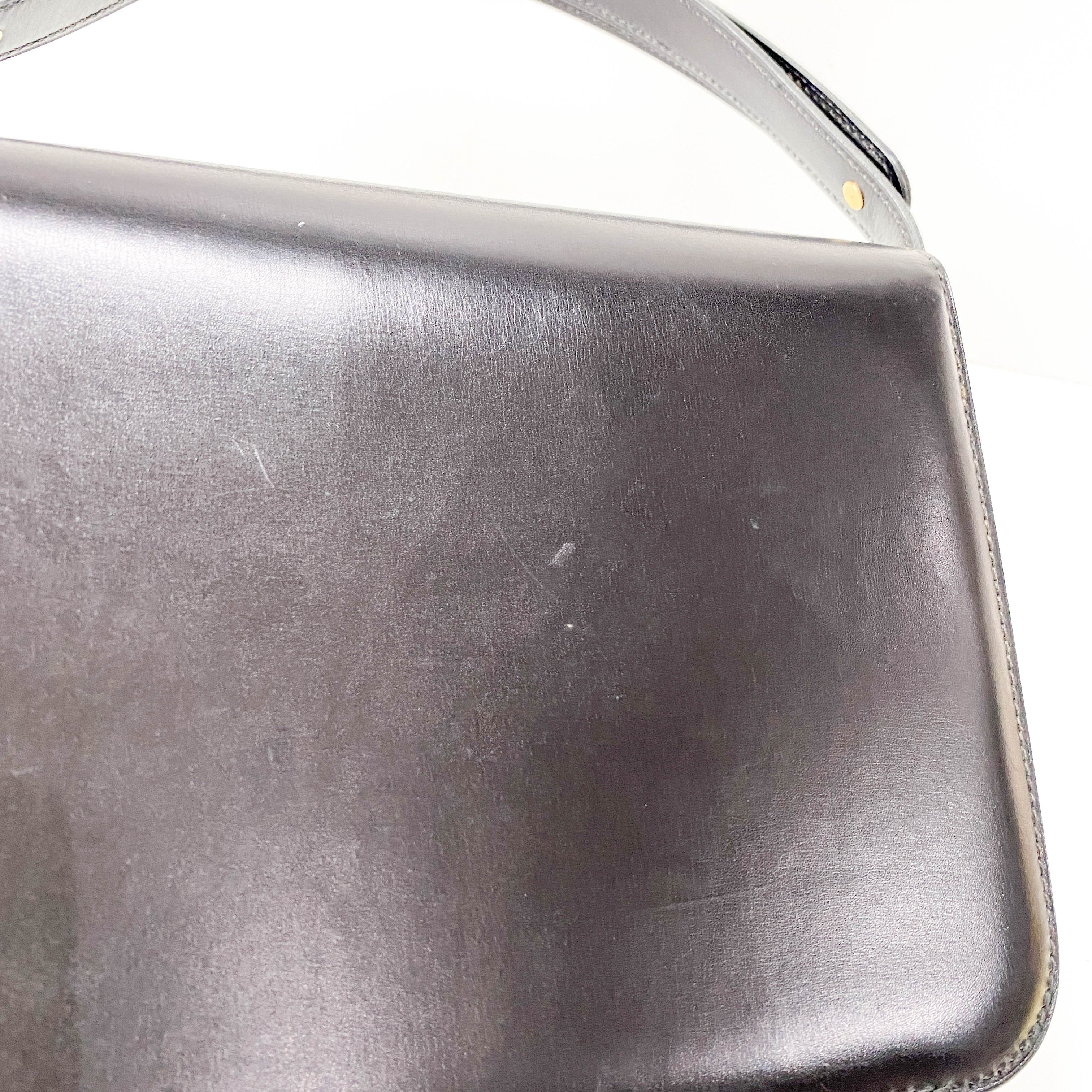 Black Leather Shoulder Bag