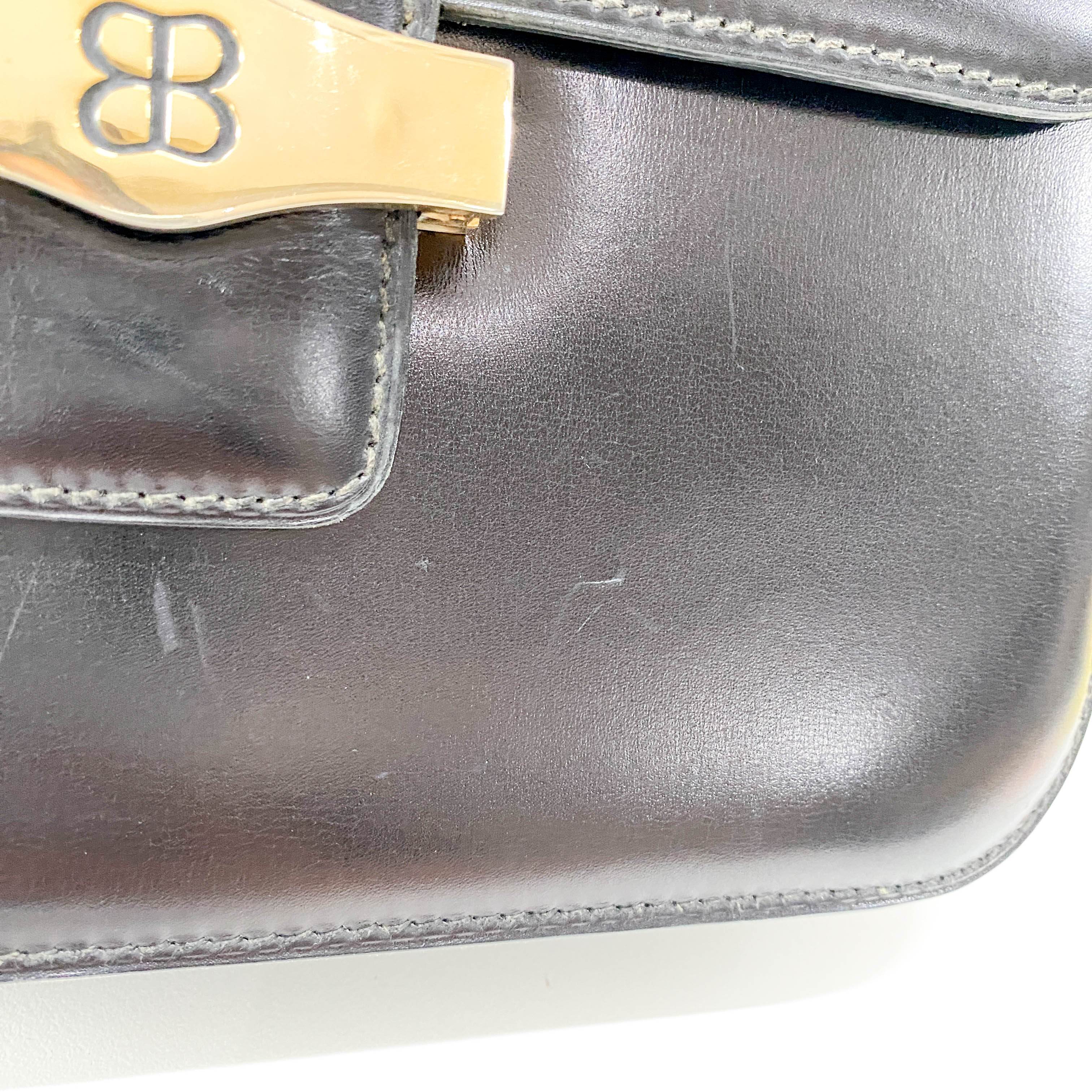 Black Leather Shoulder Bag