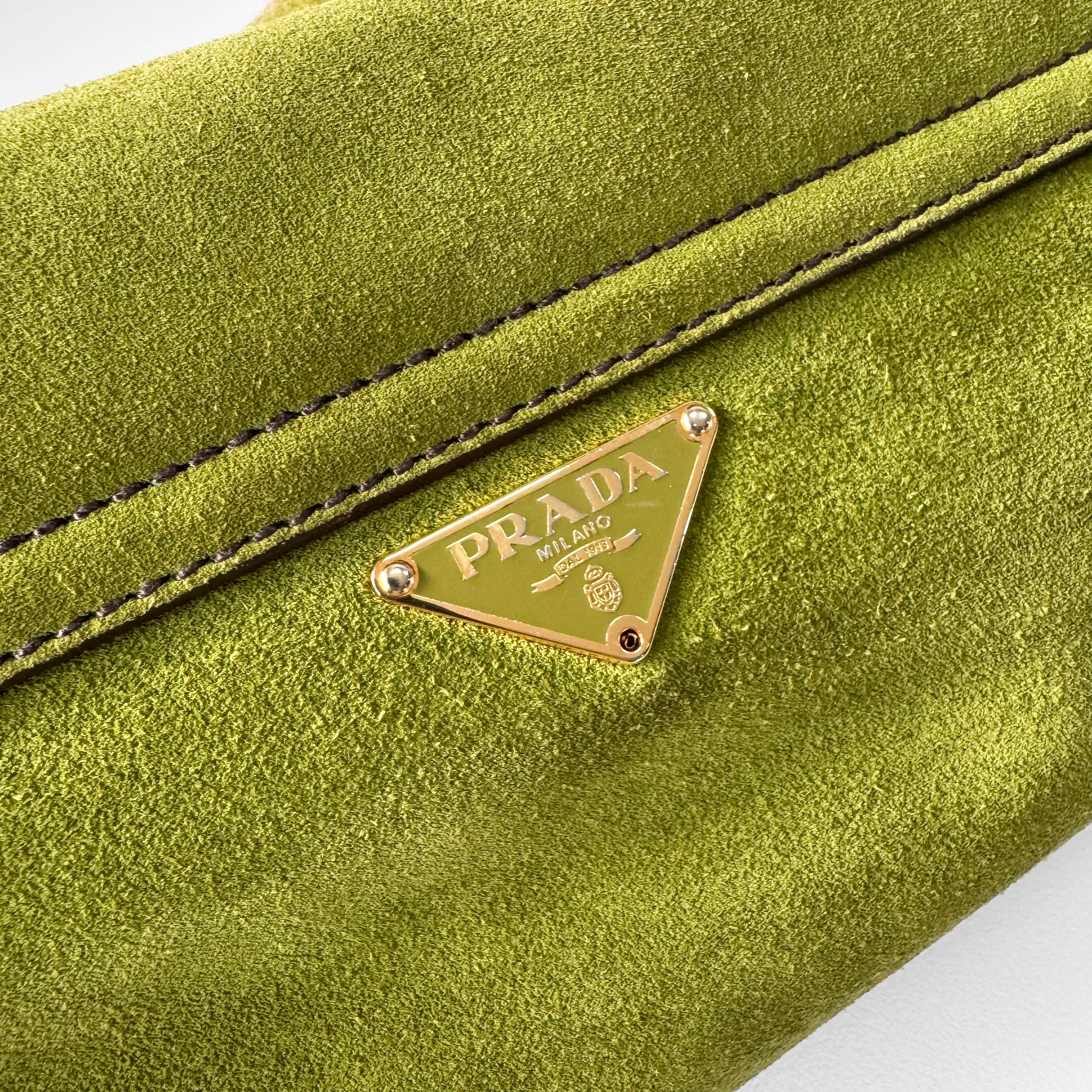 Green Suede Shoulder Bag