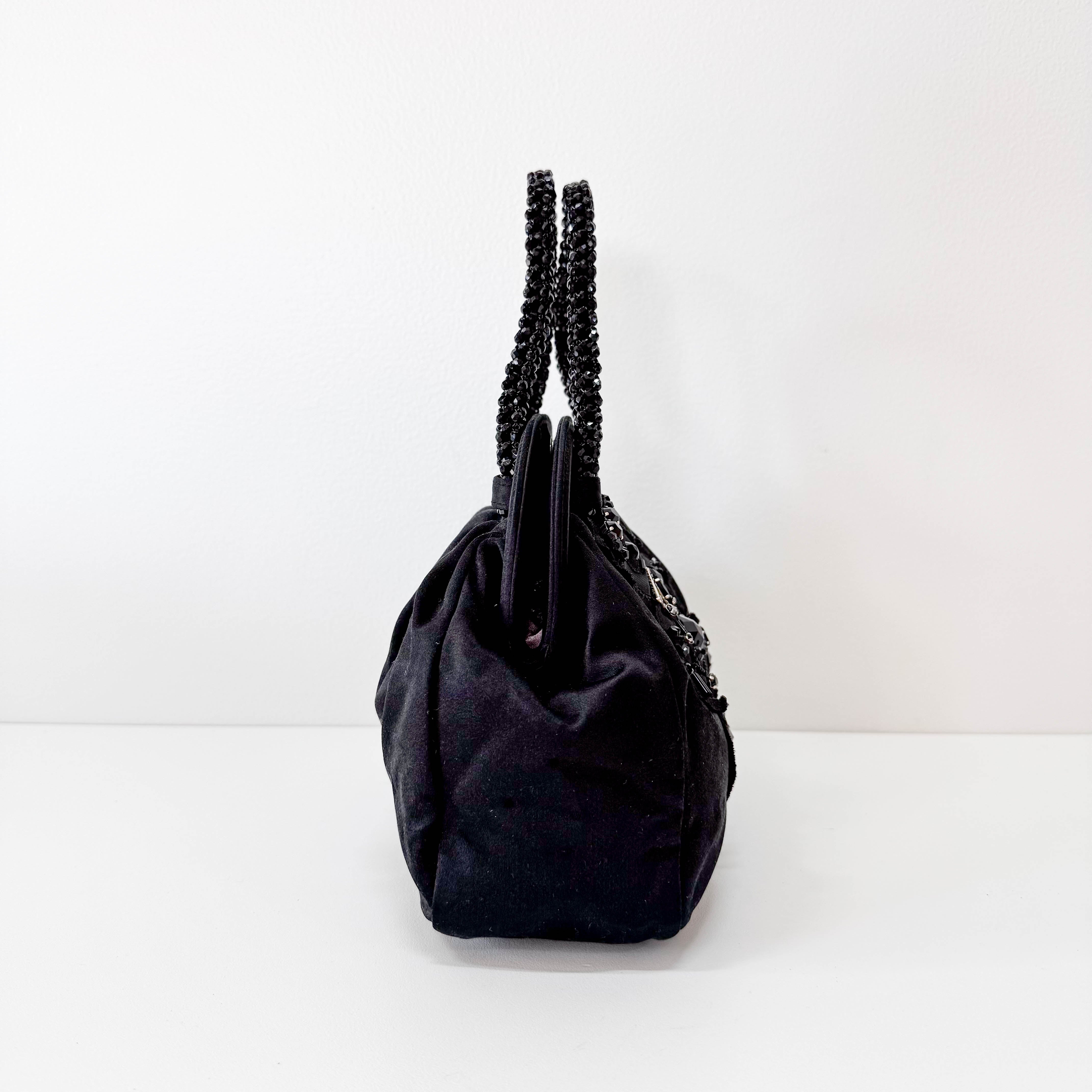 Evening Bear Bijoux Satin Handbag