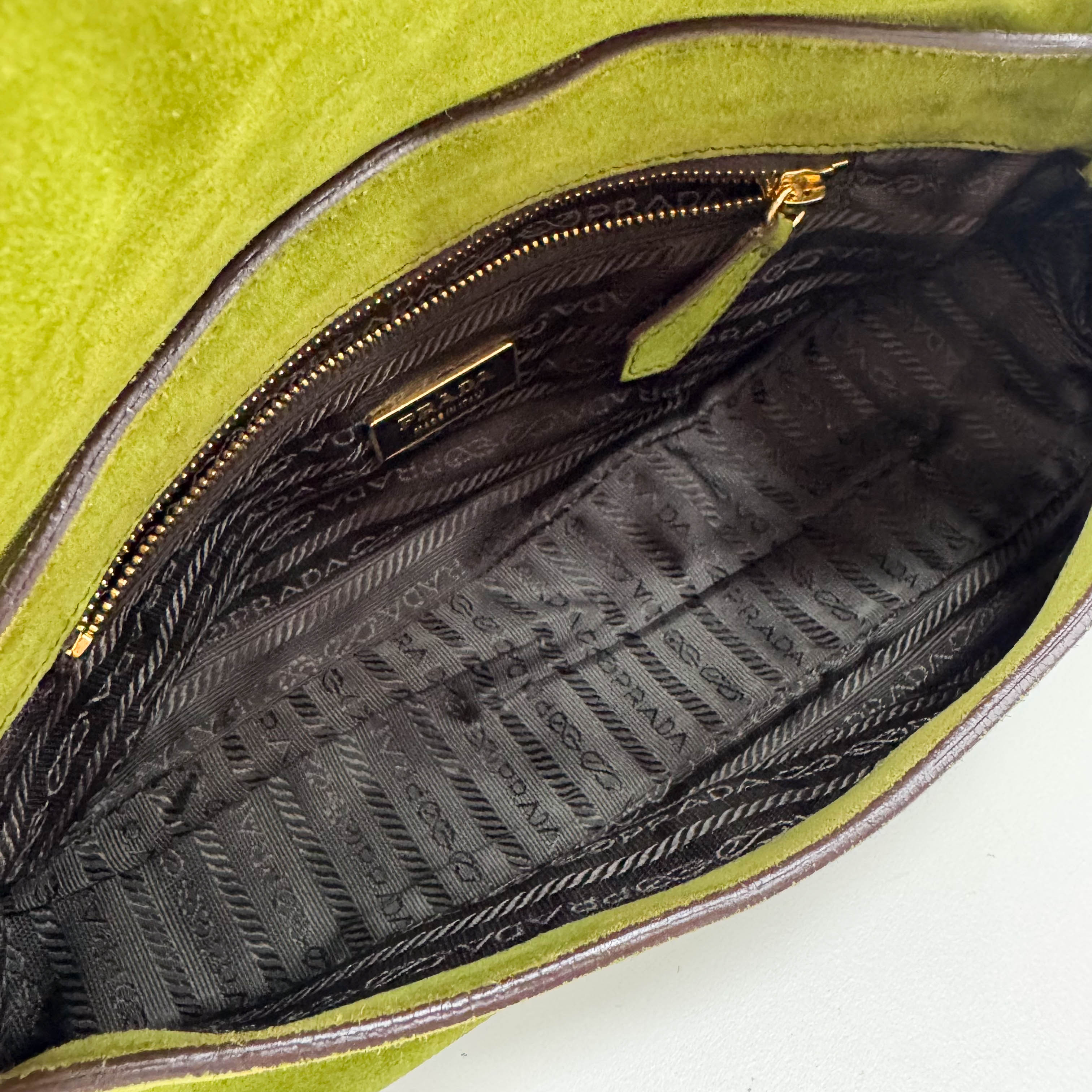 Green Suede Shoulder Bag