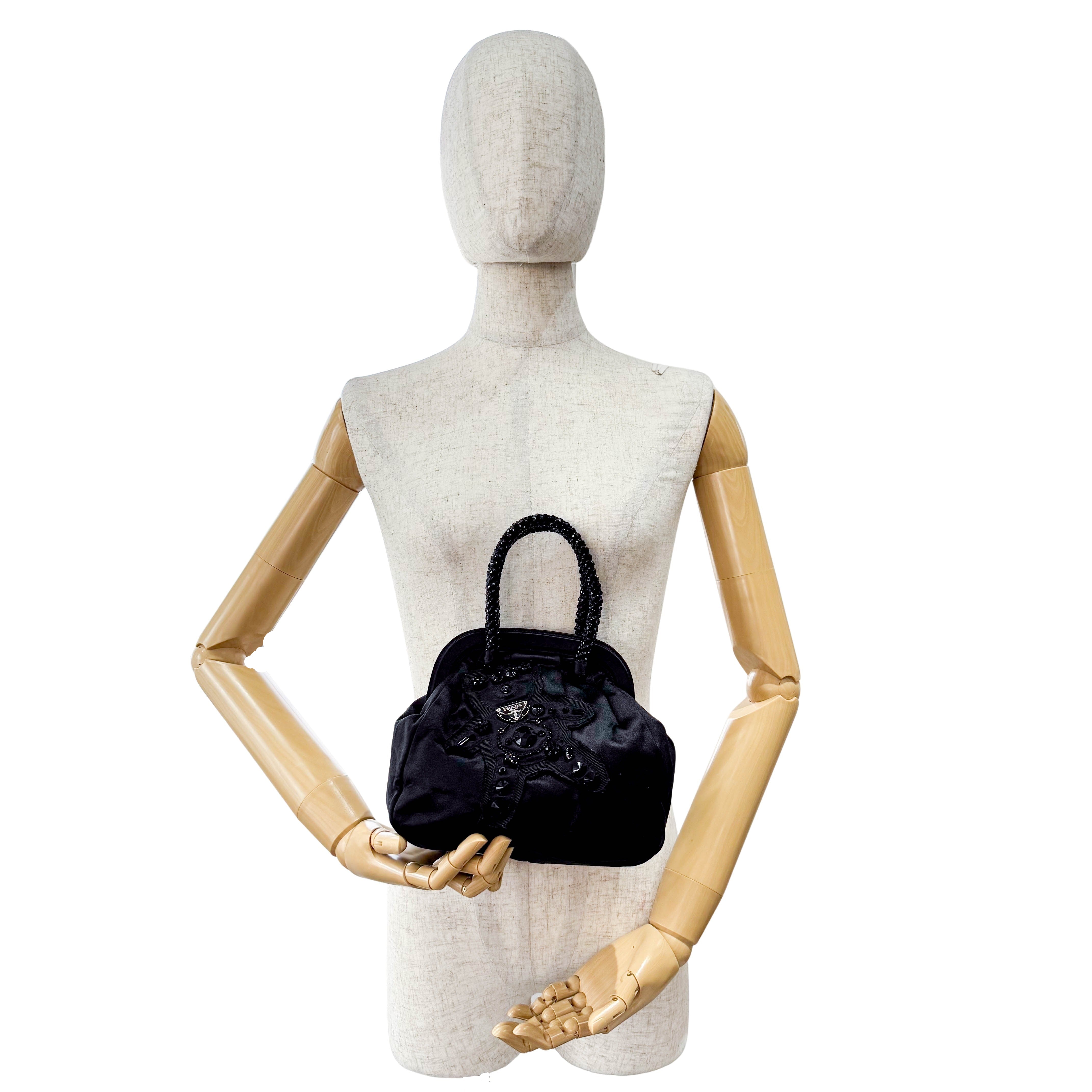 Evening Bear Bijoux Satin Handbag