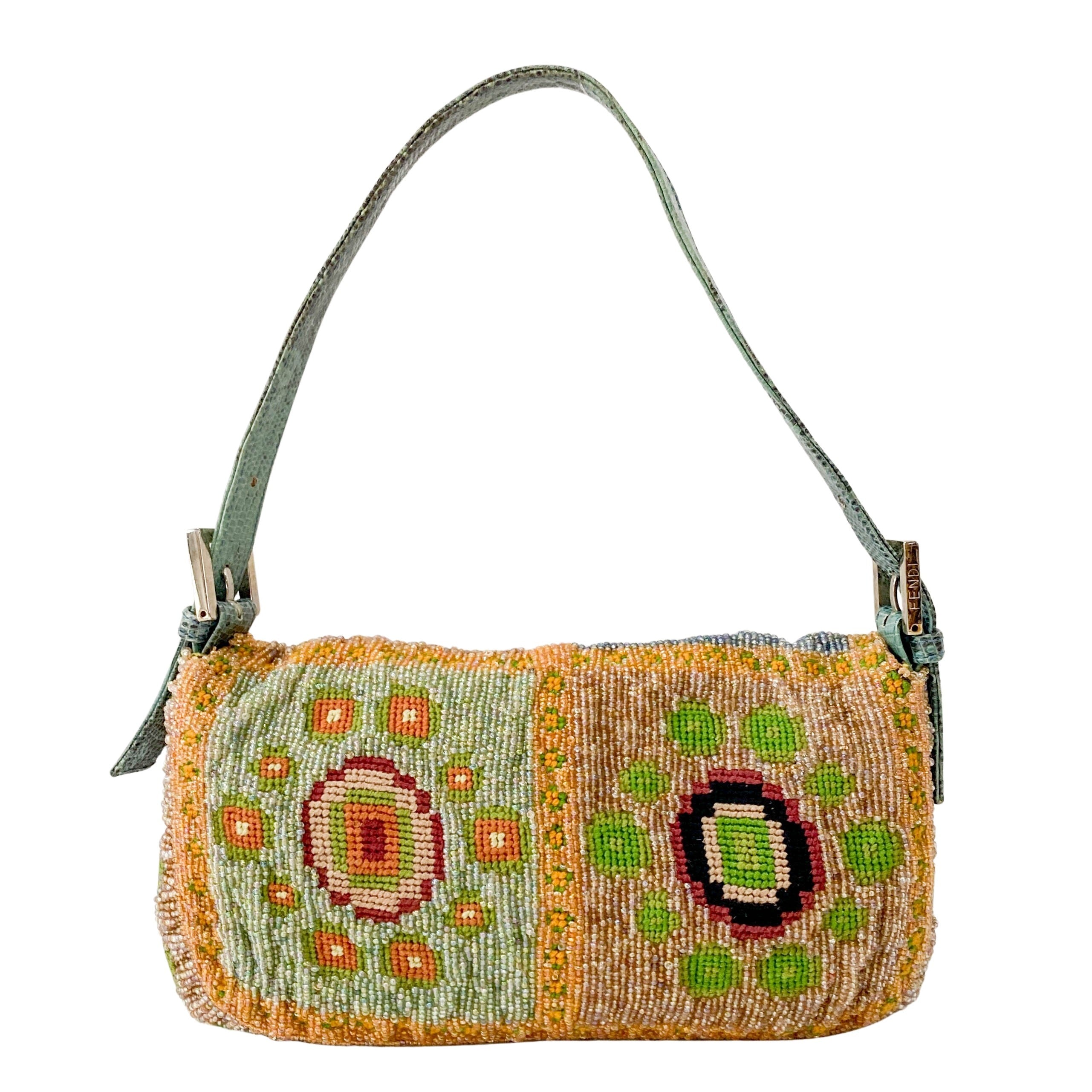Limited Edition Baguette Beaded Multi-Colour Shoulder Bag