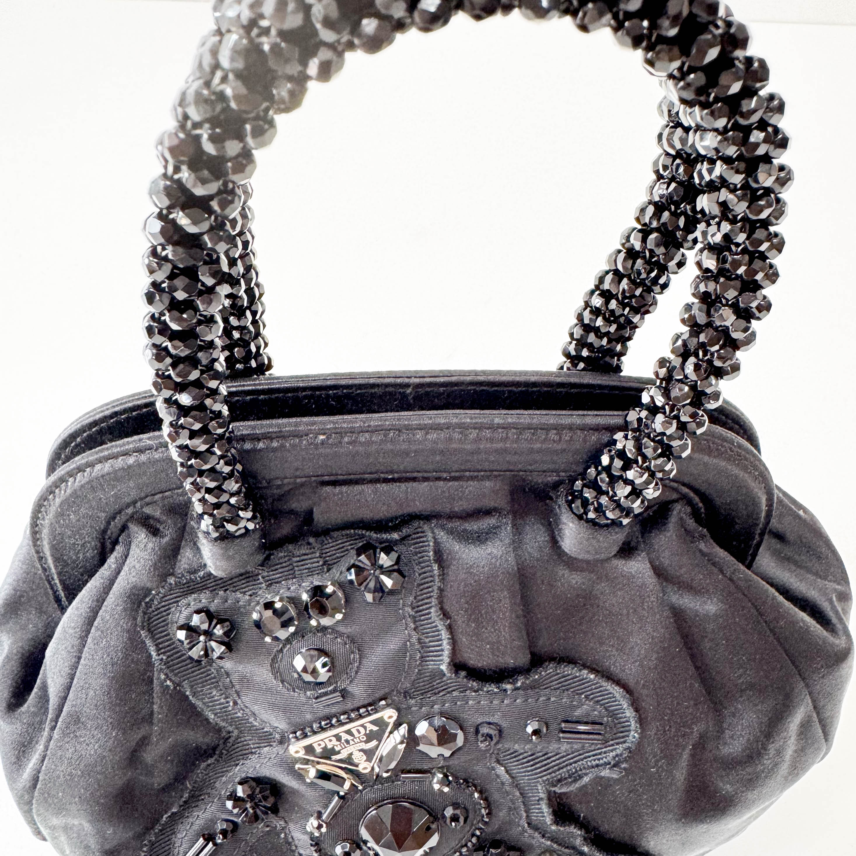 Evening Bear Bijoux Satin Handbag