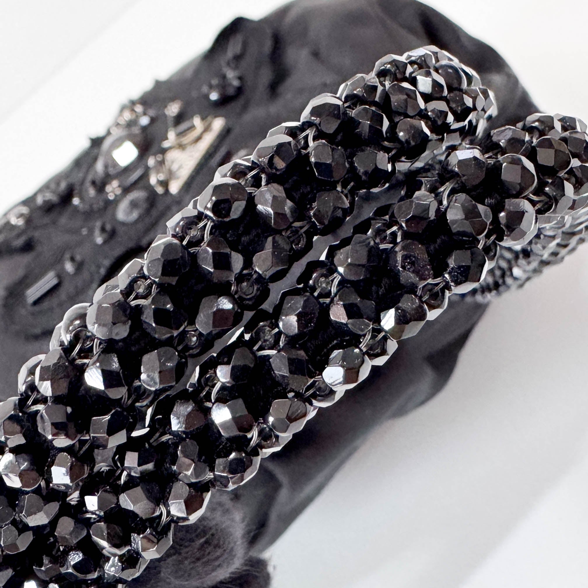 Evening Bear Bijoux Satin Handbag