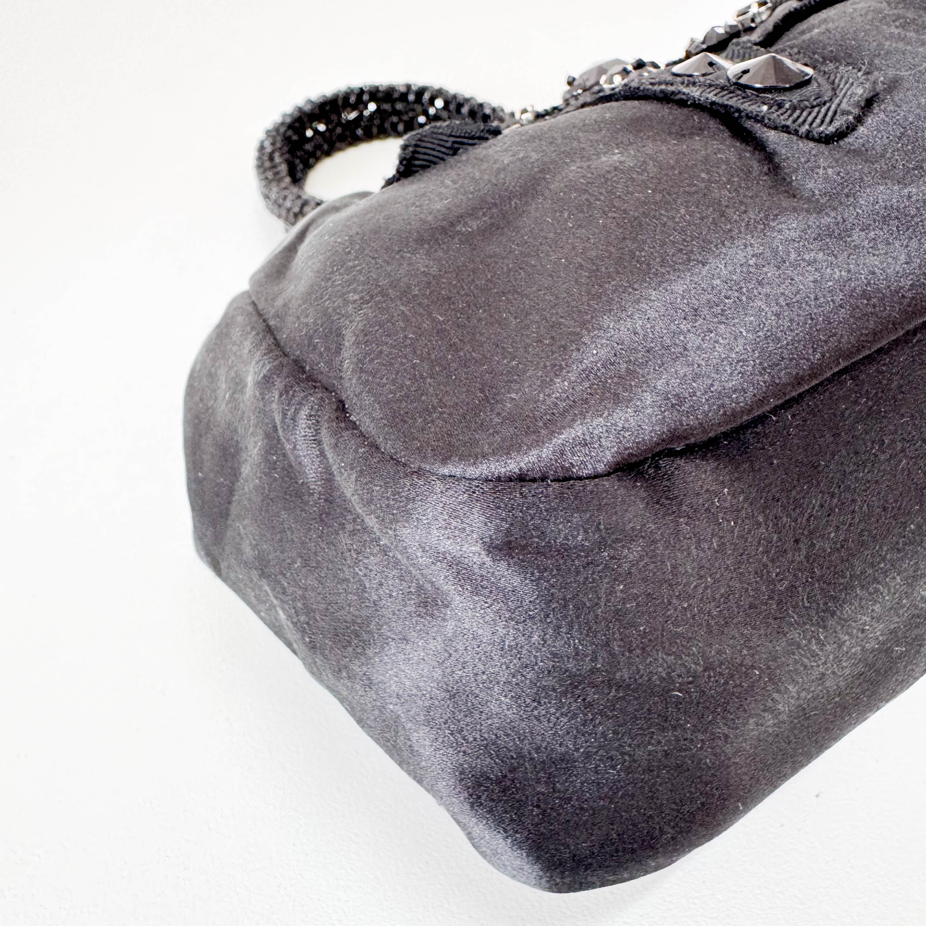 Evening Bear Bijoux Satin Handbag