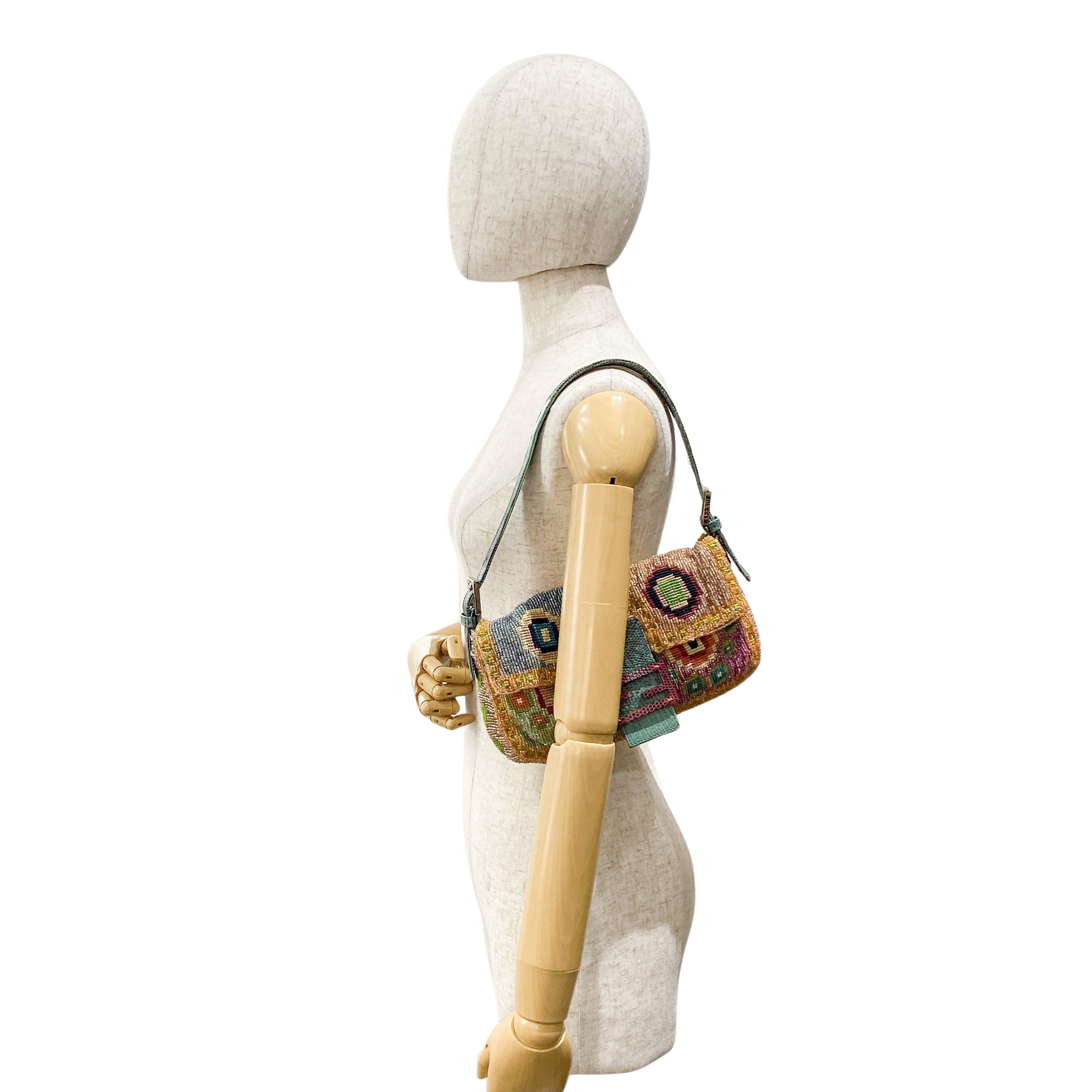 Limited Edition Baguette Beaded Multi-Colour Shoulder Bag