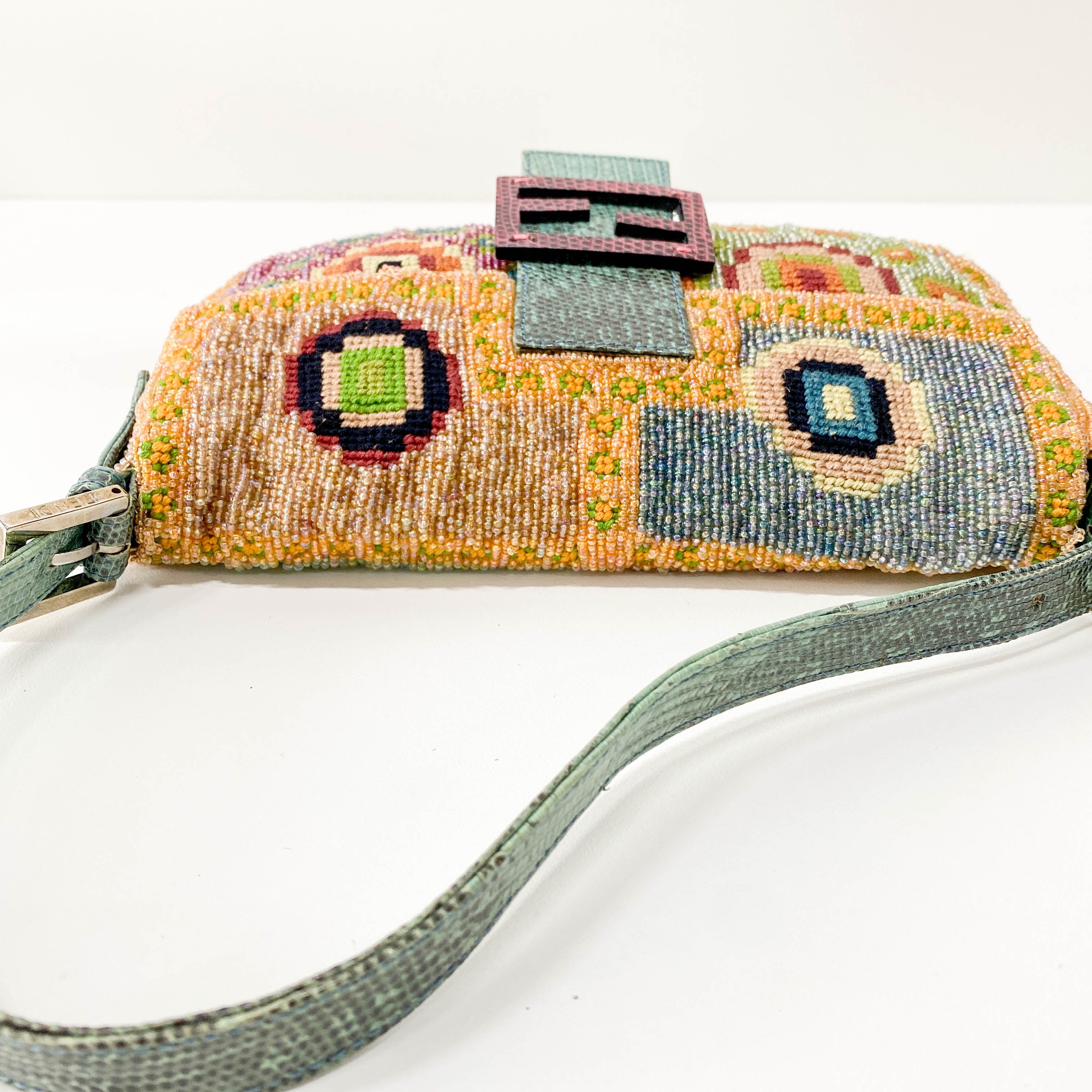 Limited Edition Baguette Beaded Multi-Colour Shoulder Bag