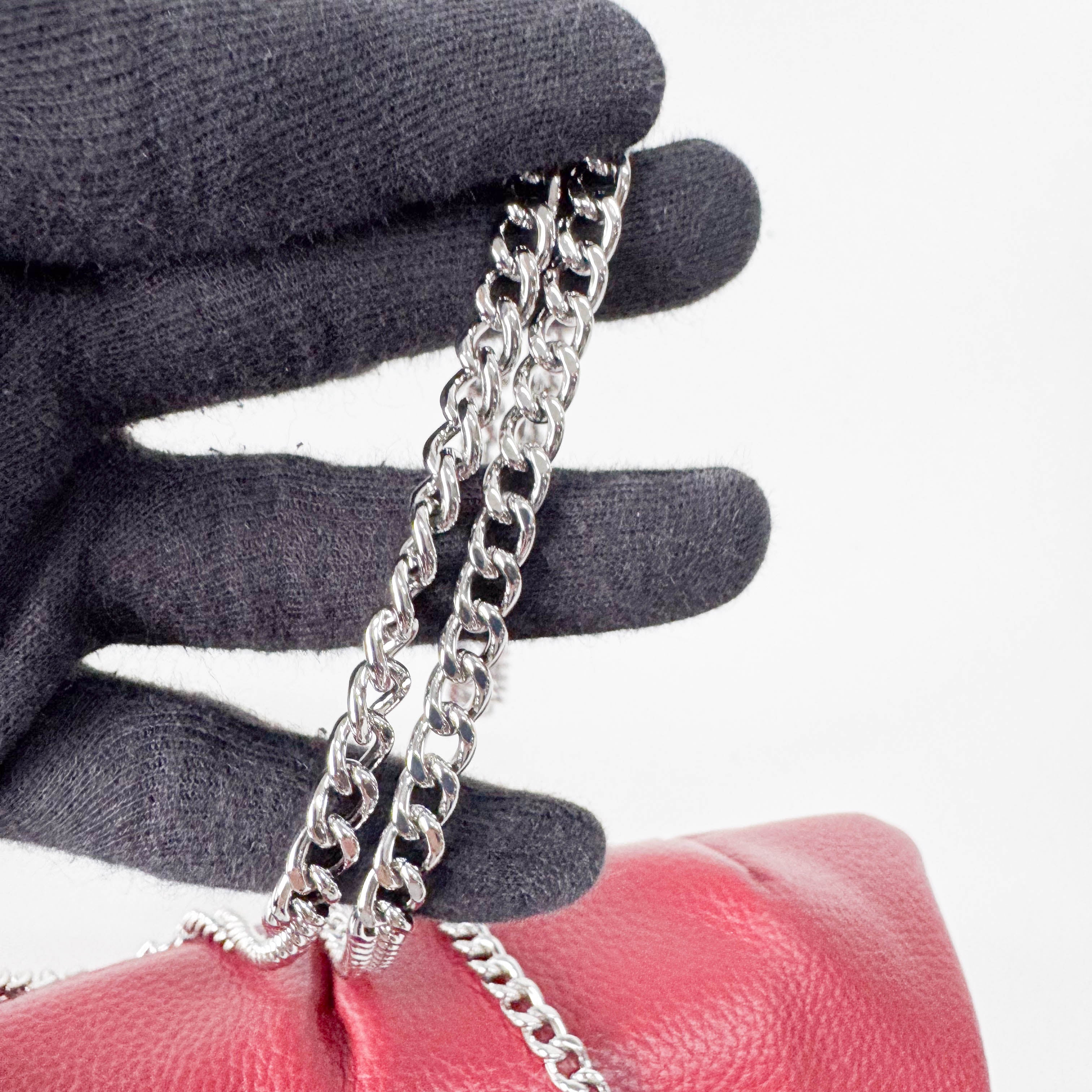 Granny Frame Small Red Leather Hand/Shoulder Bag