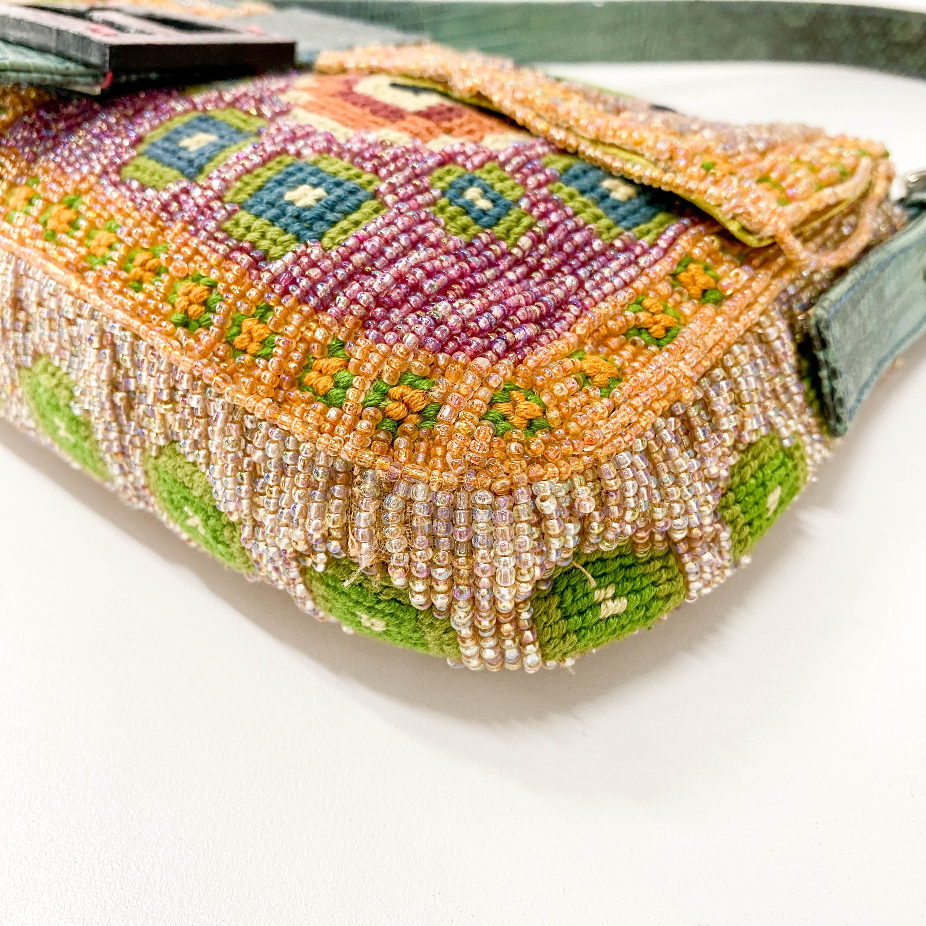 Limited Edition Baguette Beaded Multi-Colour Shoulder Bag