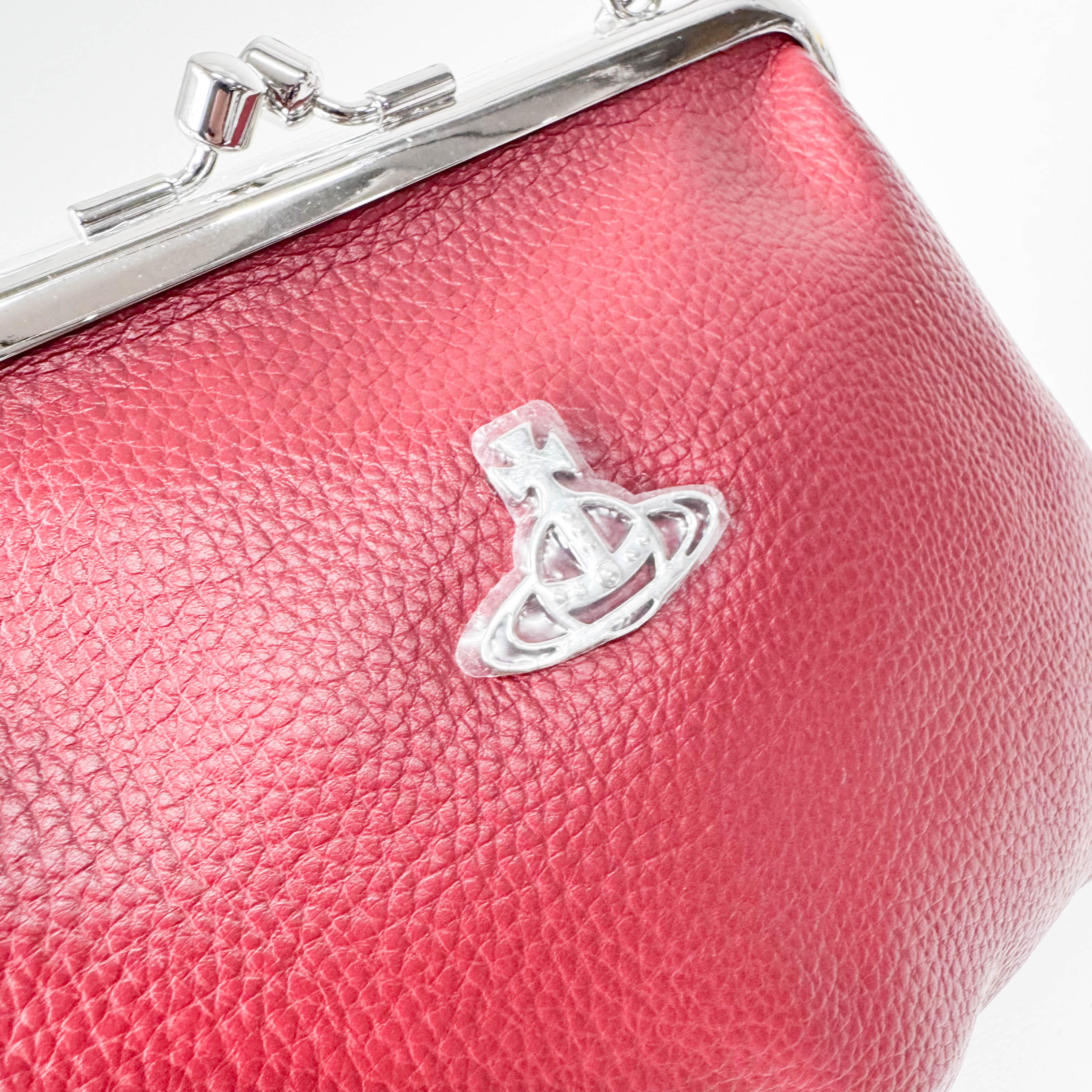 Granny Frame Small Red Leather Hand/Shoulder Bag