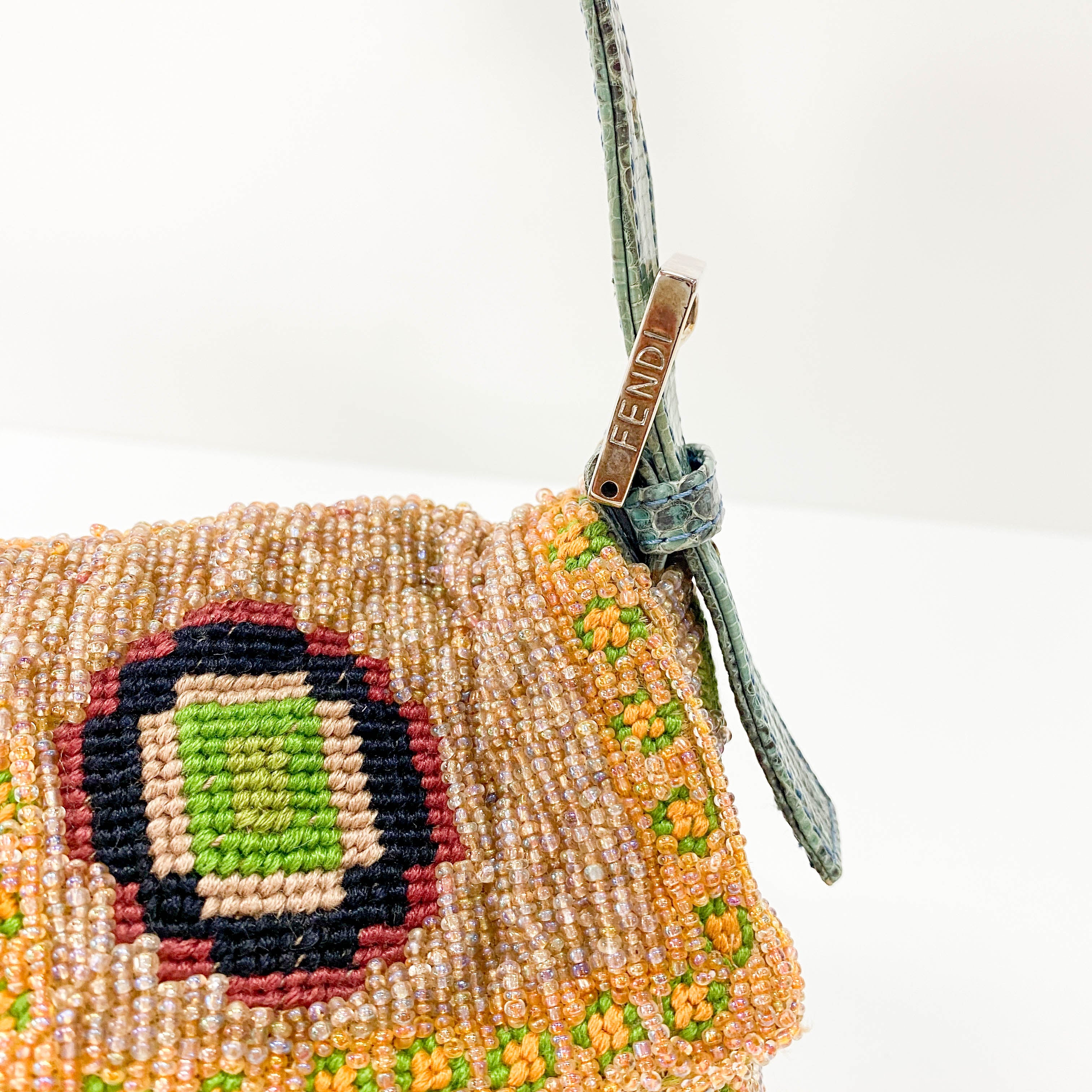 Limited Edition Baguette Beaded Multi-Colour Shoulder Bag