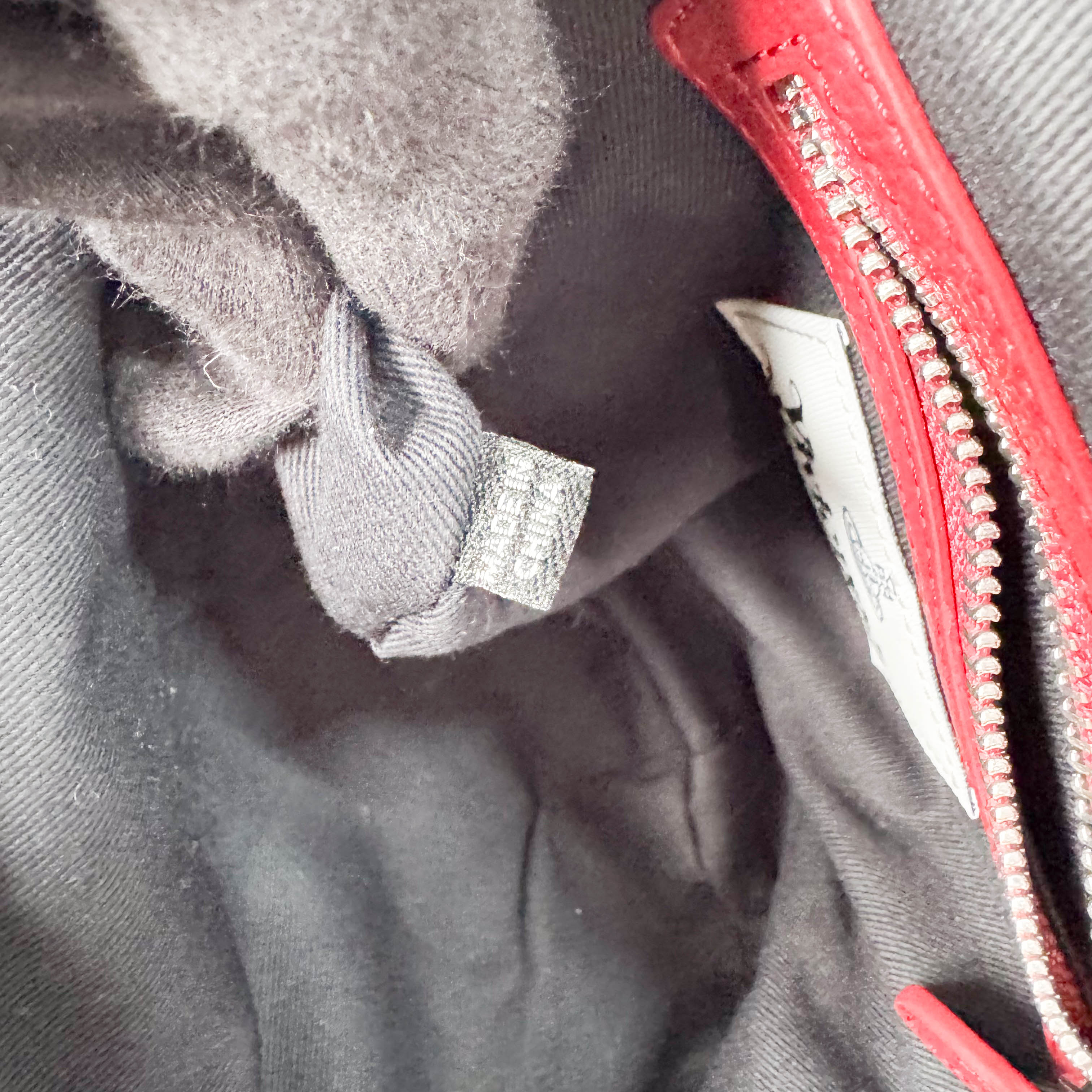 Granny Frame Small Red Leather Hand/Shoulder Bag