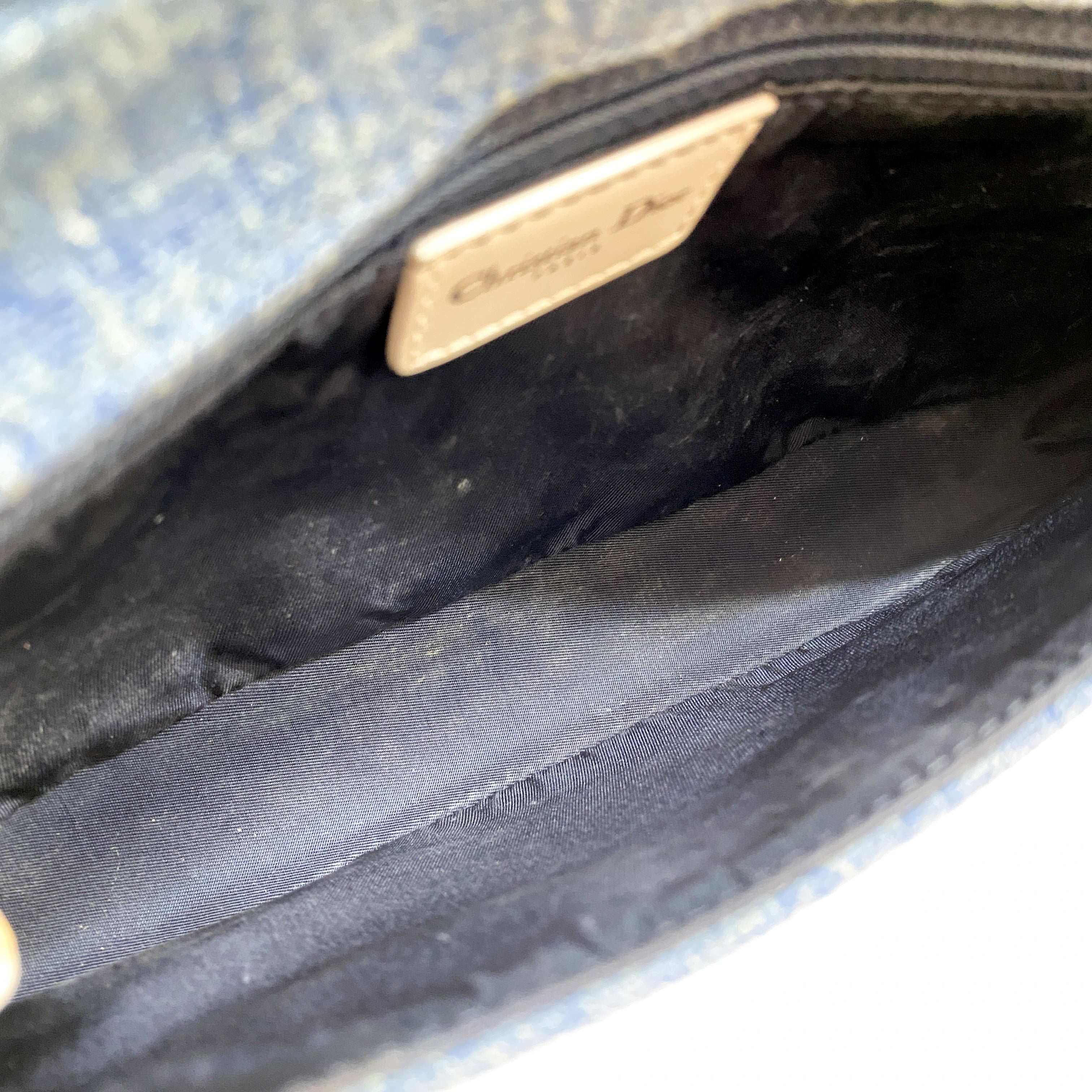 Malice Pearl Butterfly Denim and Rhinestones Bag