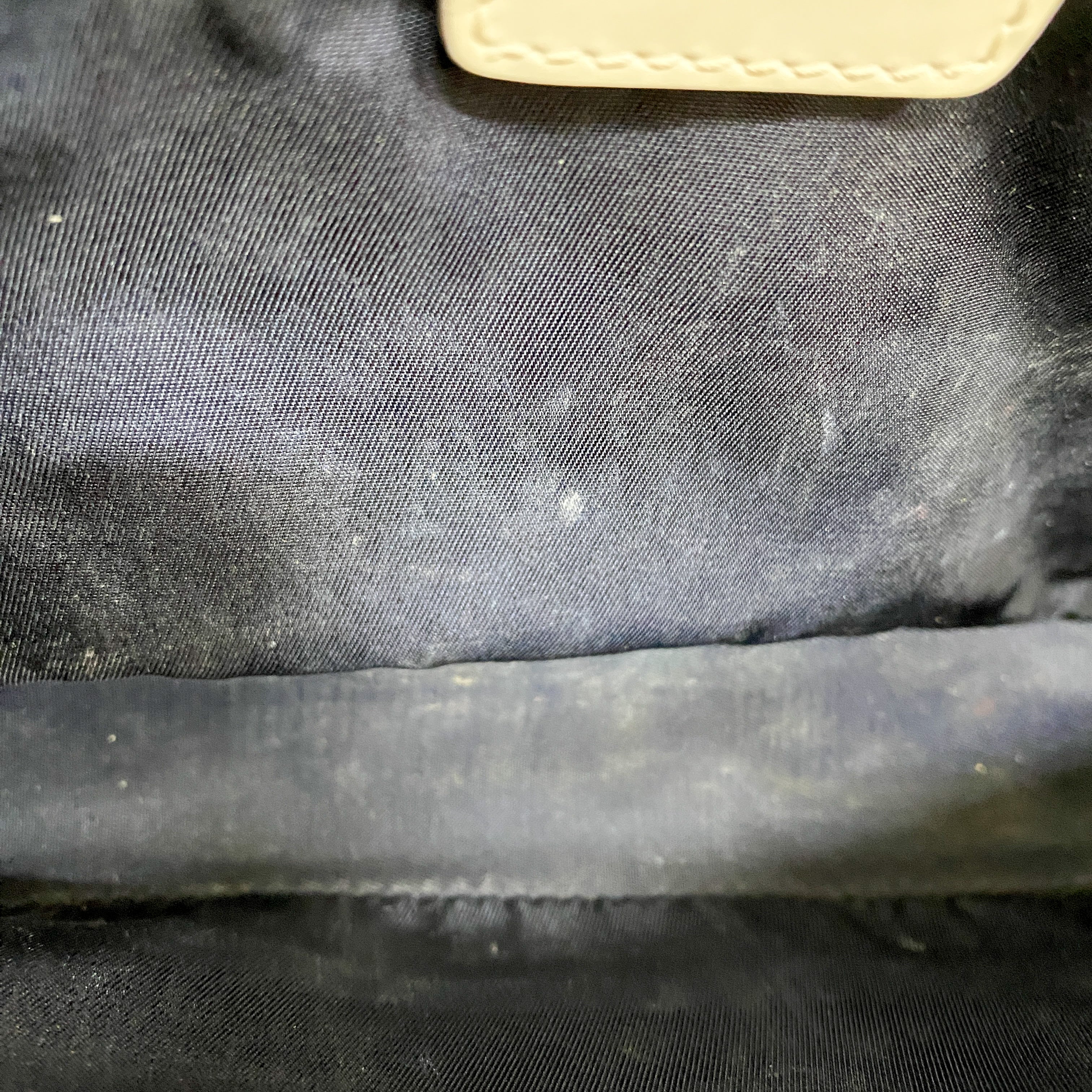 Malice Pearl Butterfly Denim and Rhinestones Bag