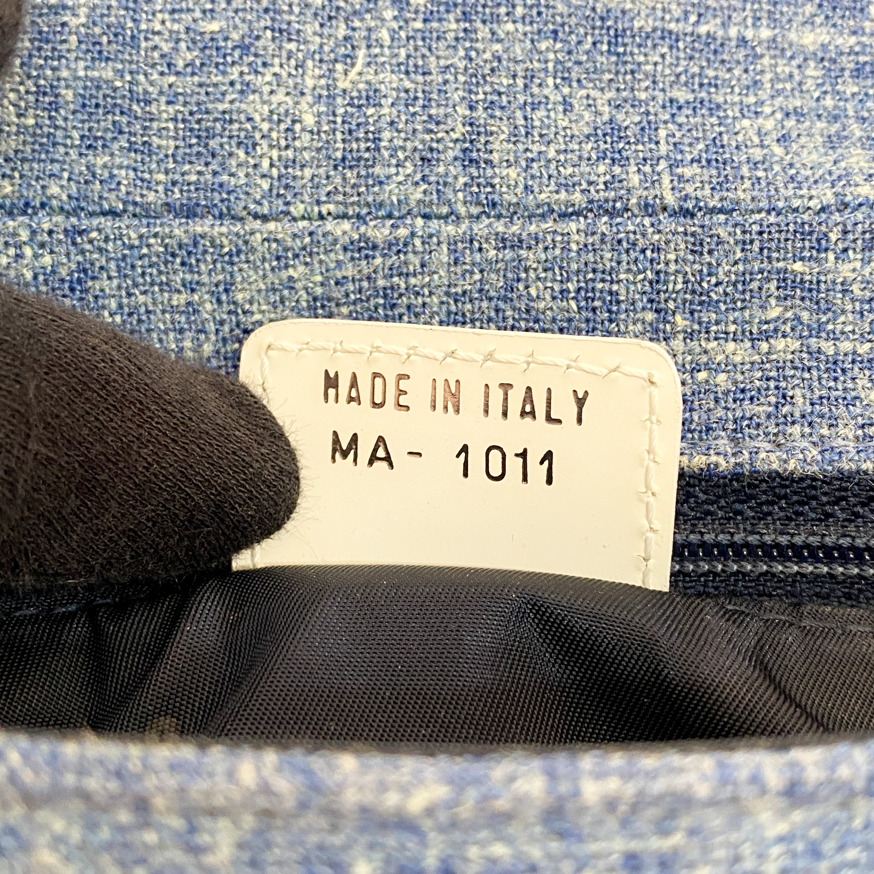 Malice Pearl Butterfly Denim and Rhinestones Bag