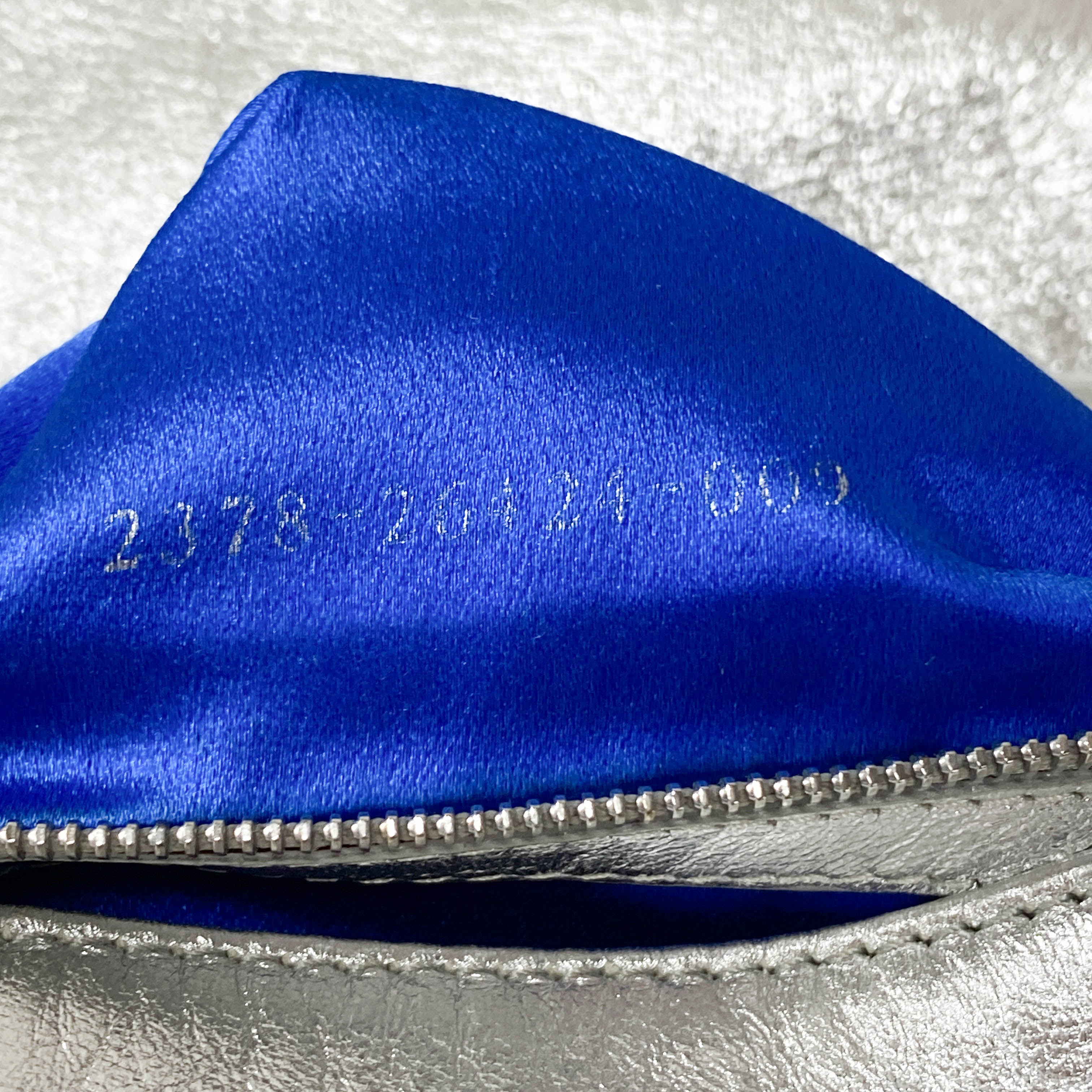 Baguette Silver Leather Shoulder Bag