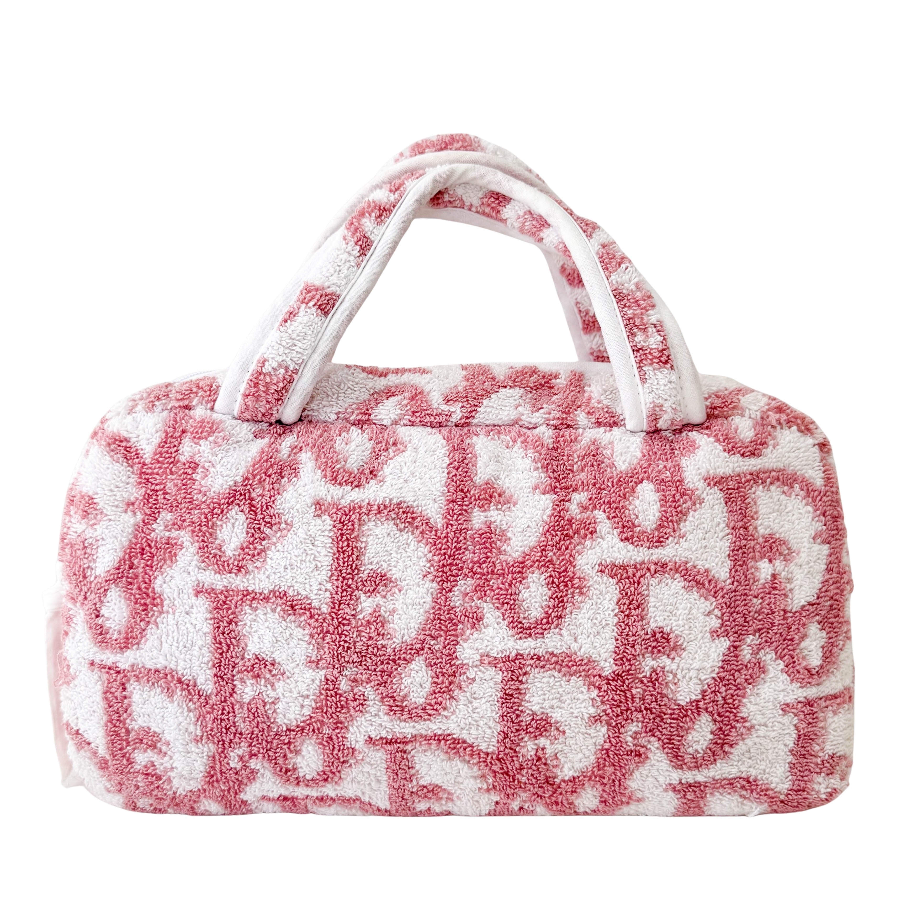 Trotter Pink Terry Cloth Towel Handbag