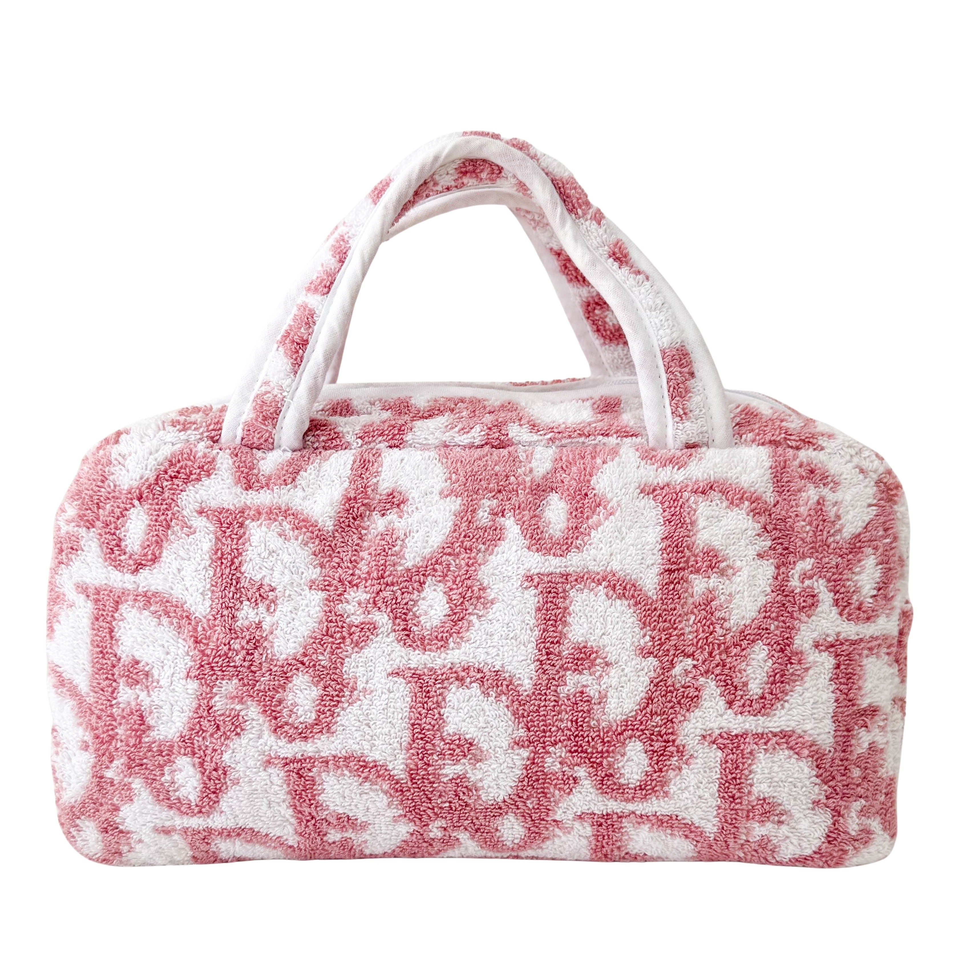 Trotter Pink Terry Cloth Towel Handbag