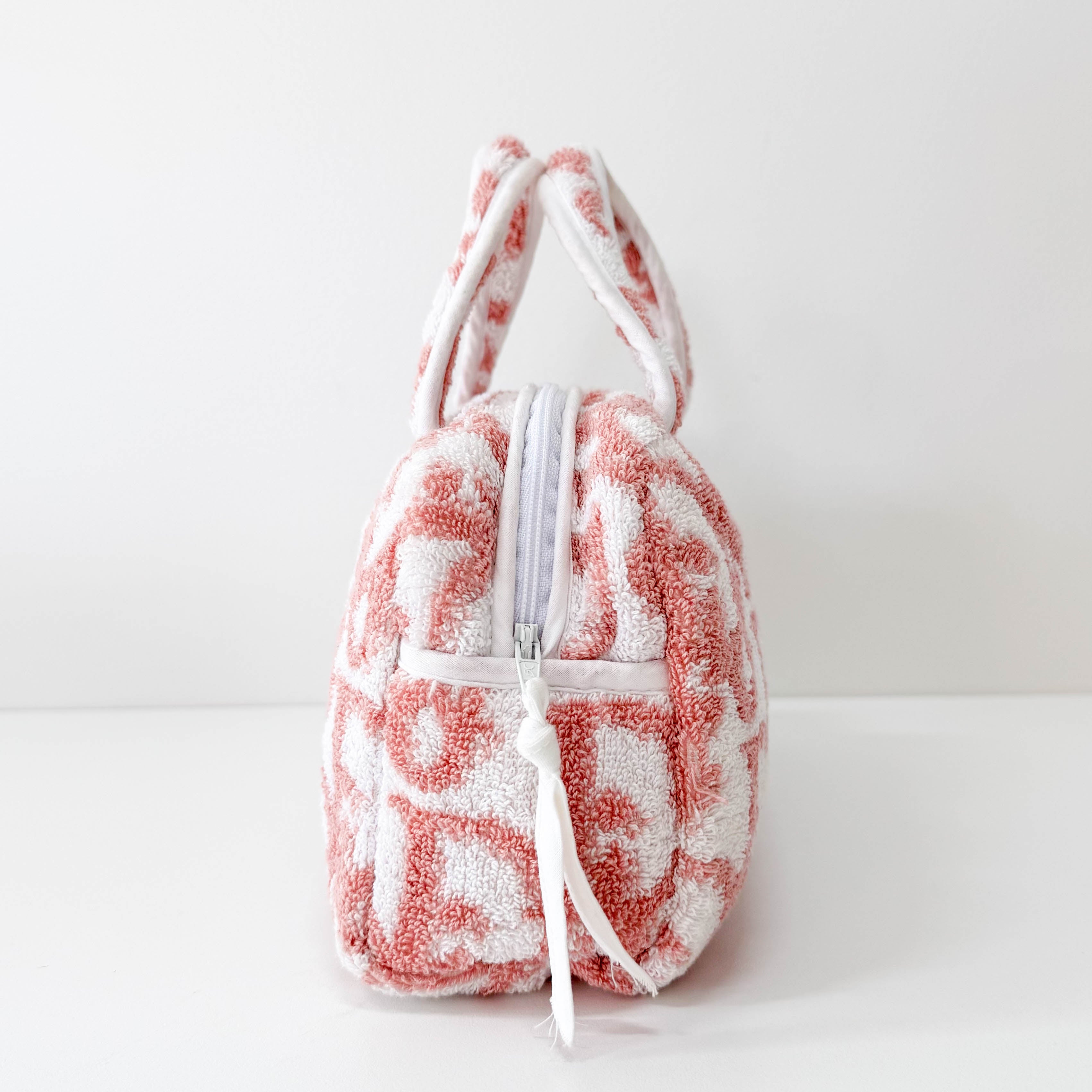 Trotter Pink Terry Cloth Towel Handbag