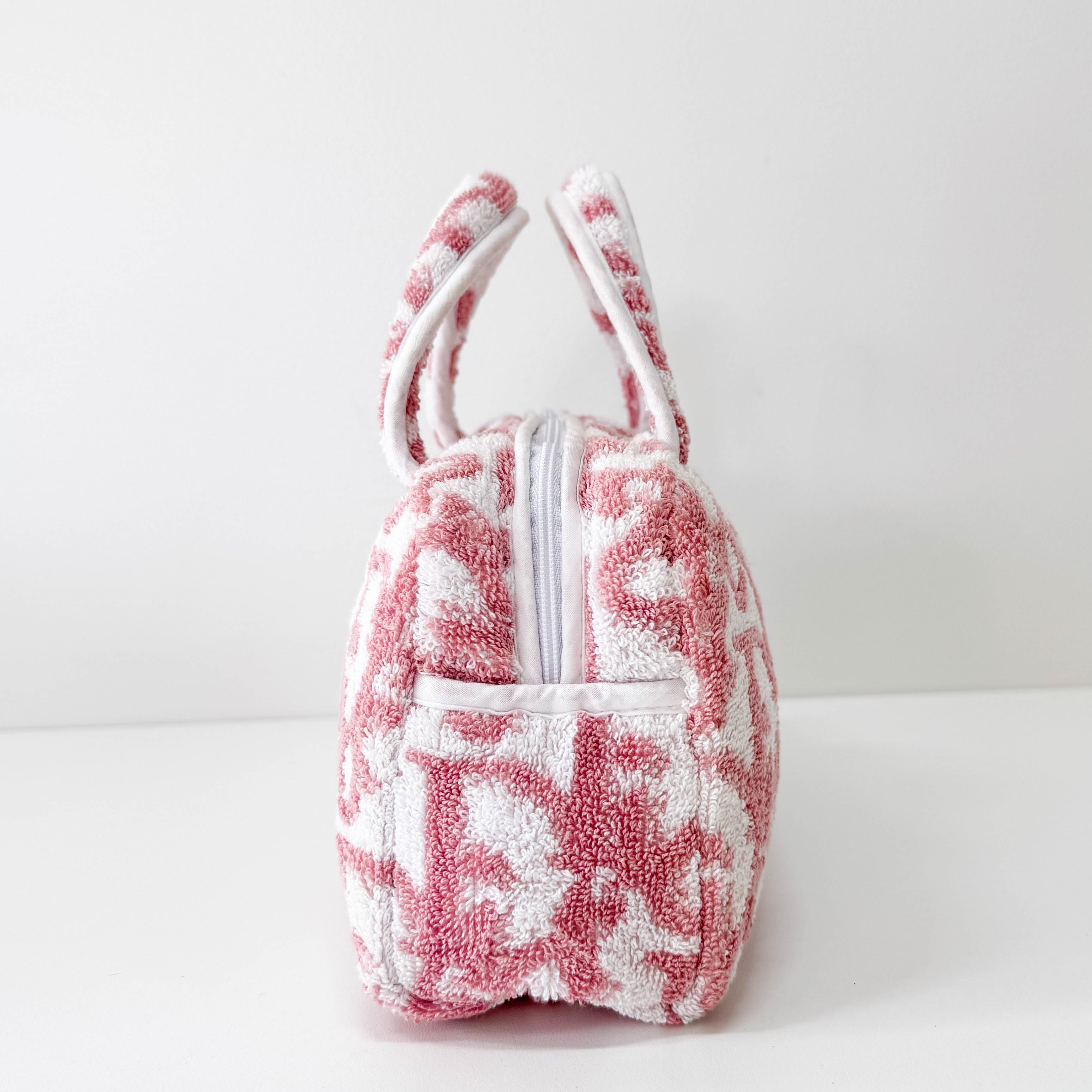 Trotter Pink Terry Cloth Towel Handbag