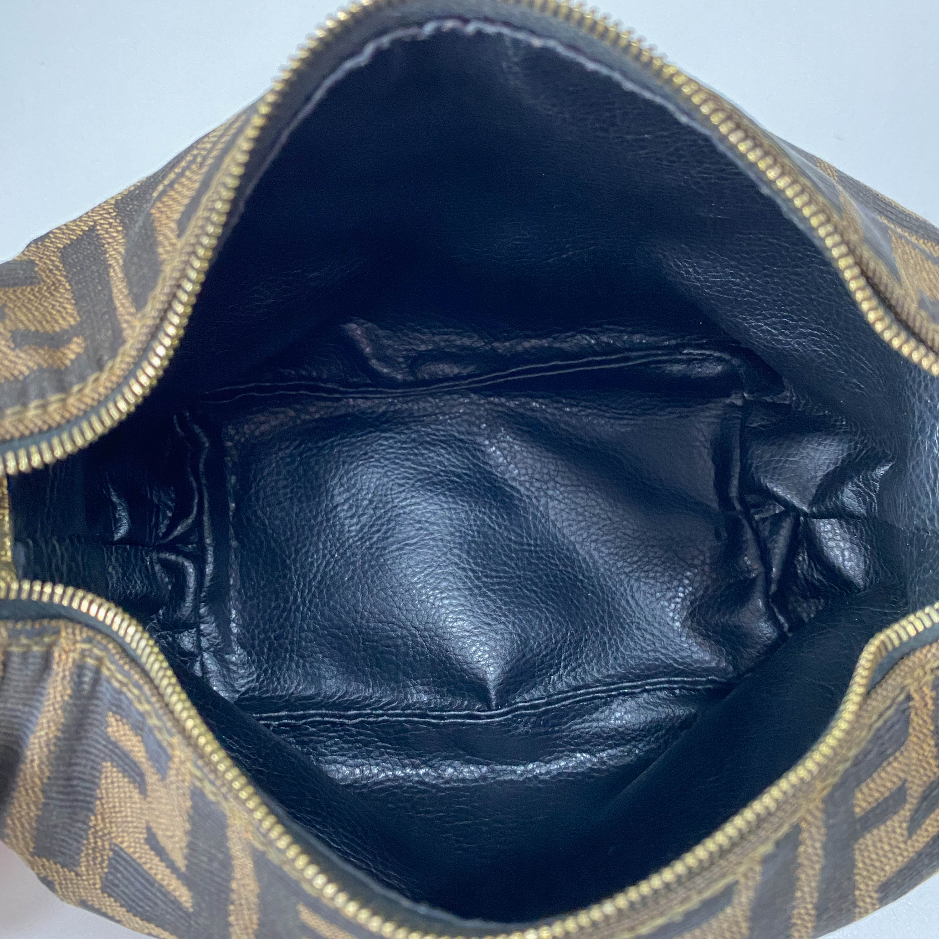 Zucca Brown Canvas Vanity Pouch