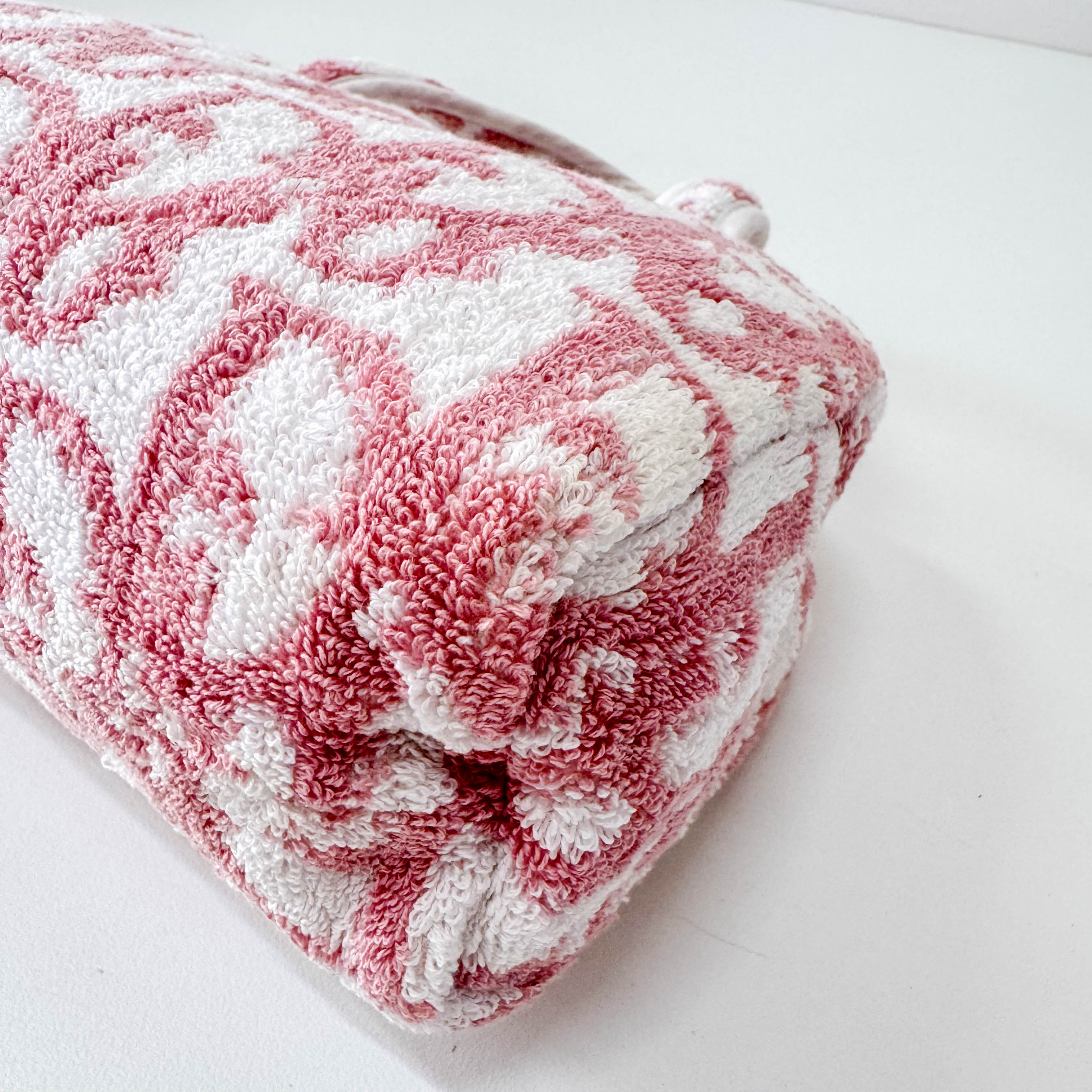 Trotter Pink Terry Cloth Towel Handbag