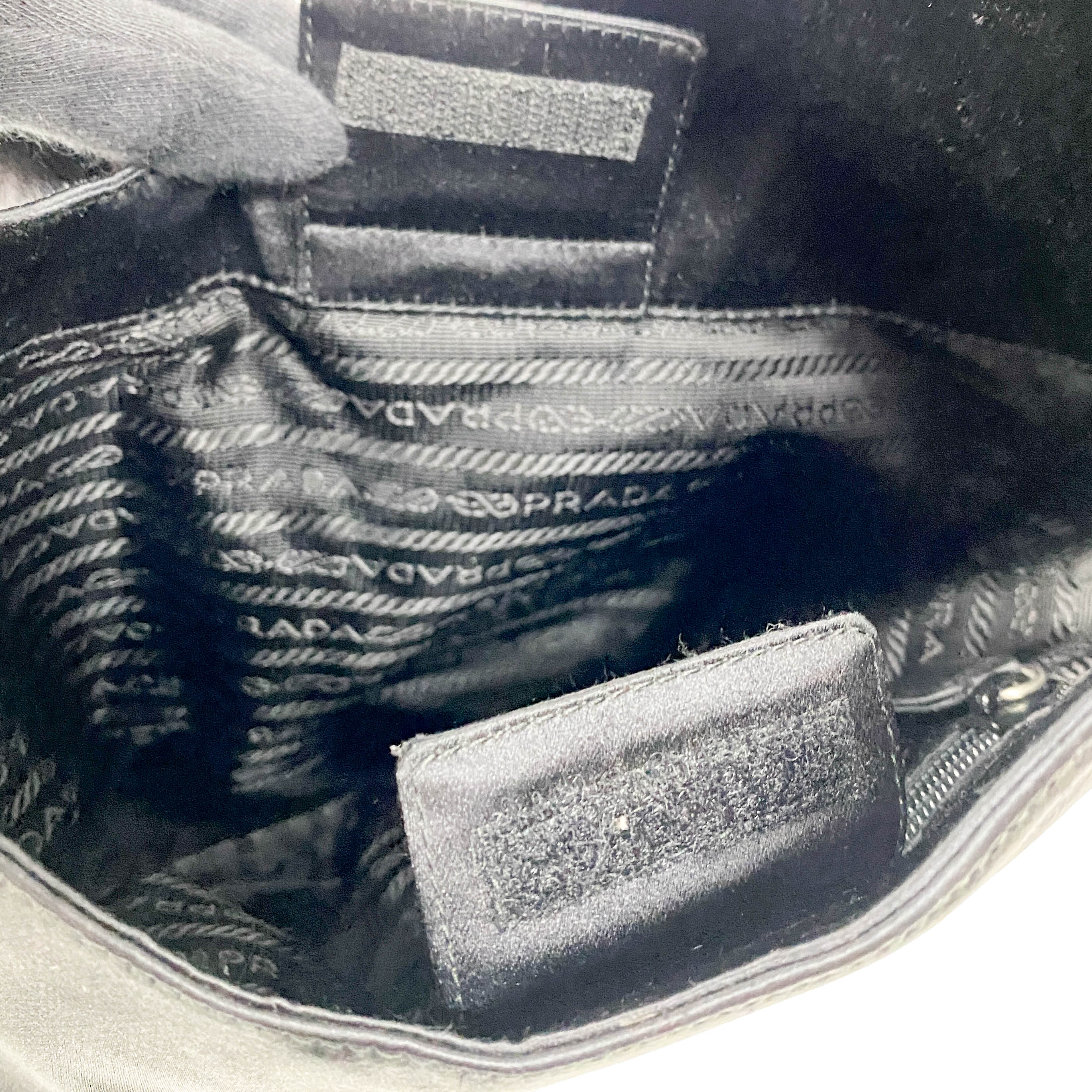 Black Satin Hobo Shoulder Bag