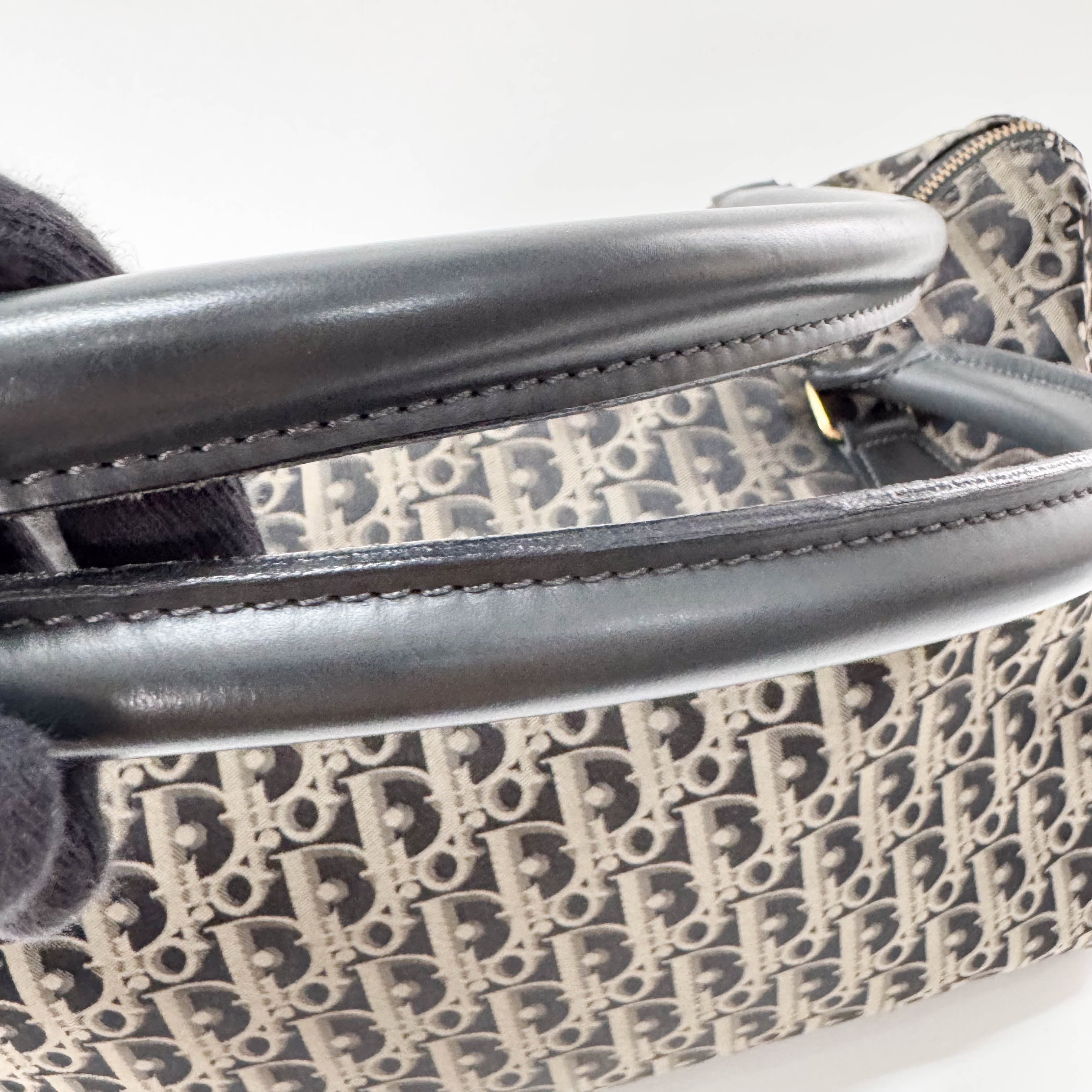 Boston Trotter Black Oblique Canvas Bag