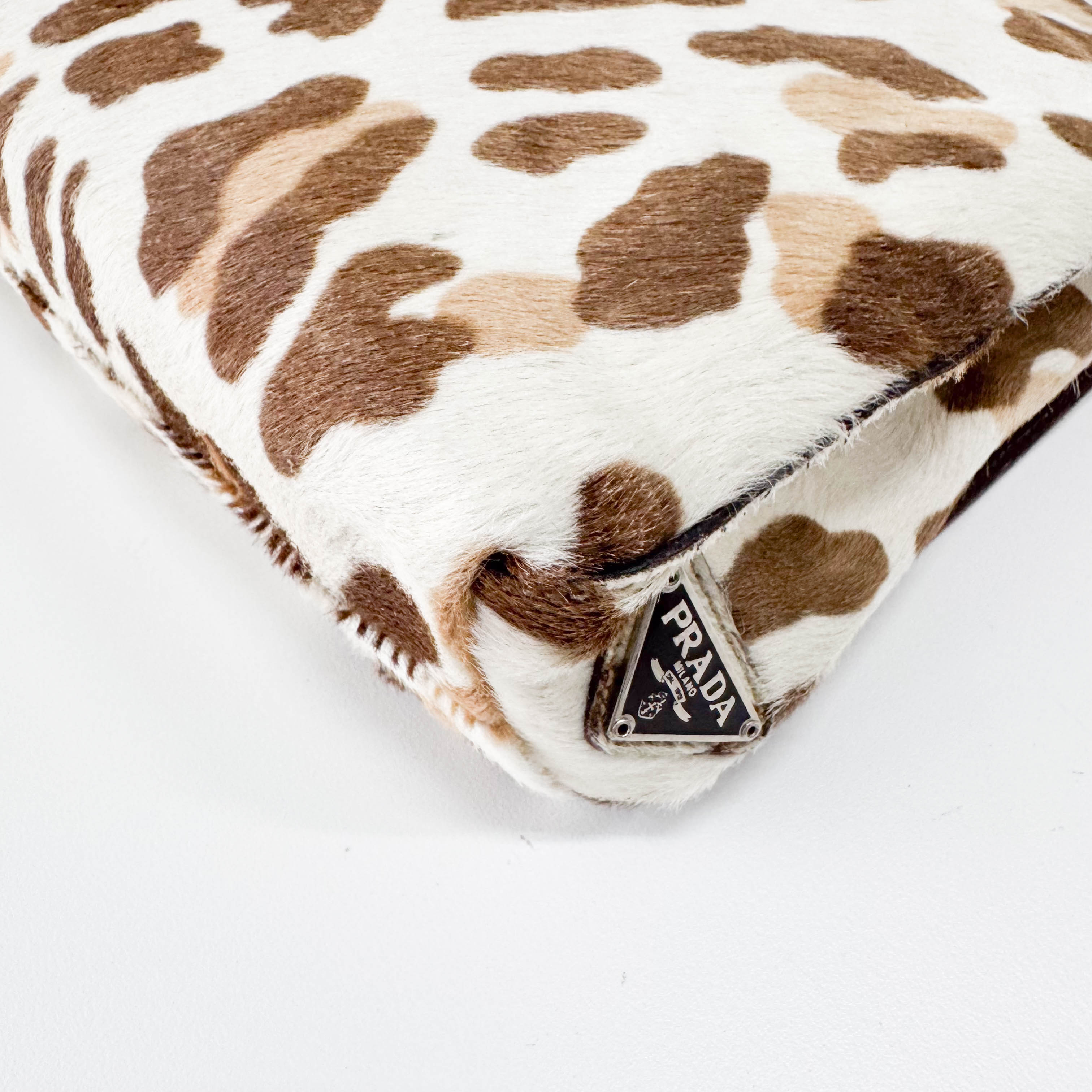 Neutral Leopard Print Pony Hair Chain Bag