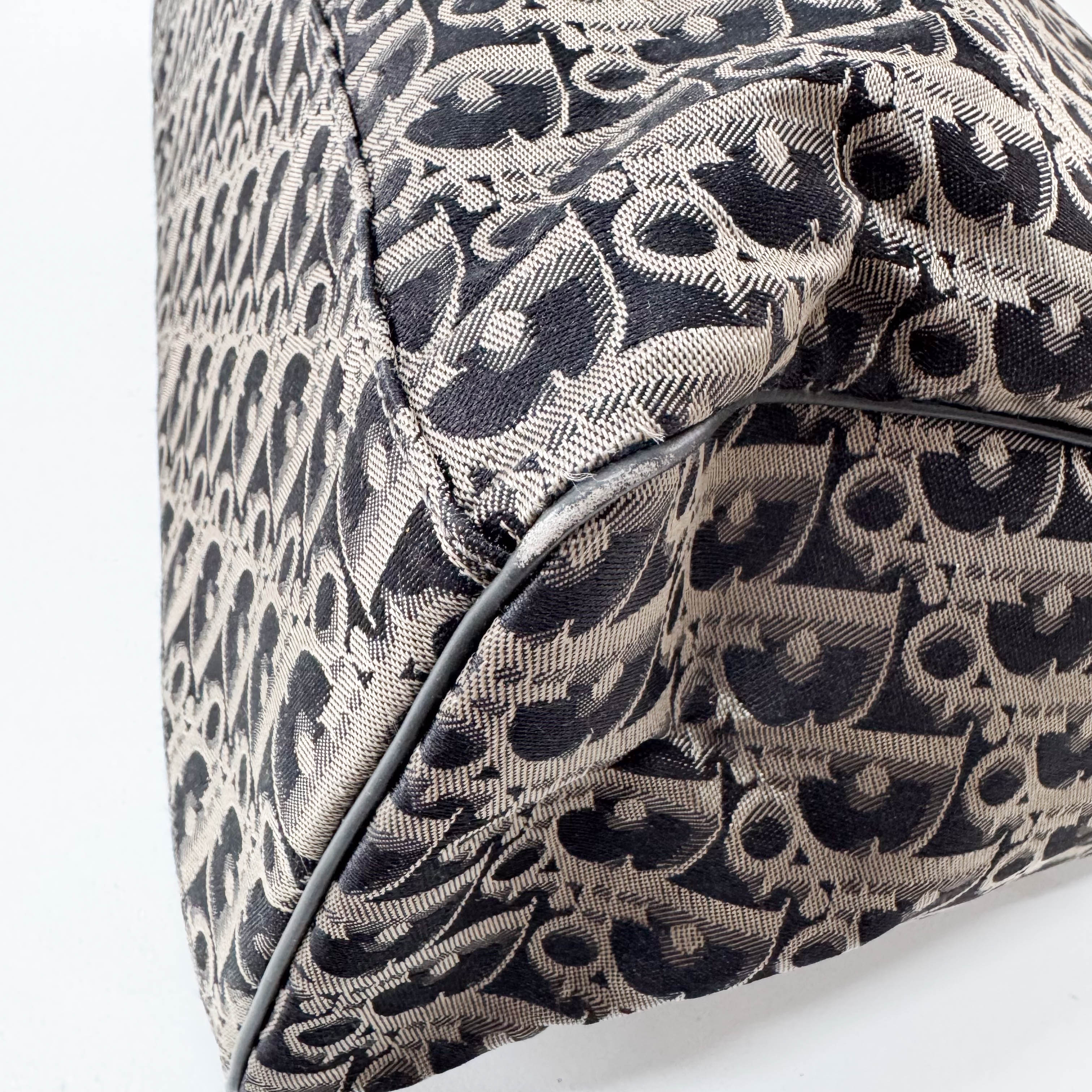 Boston Trotter Black Oblique Canvas Bag