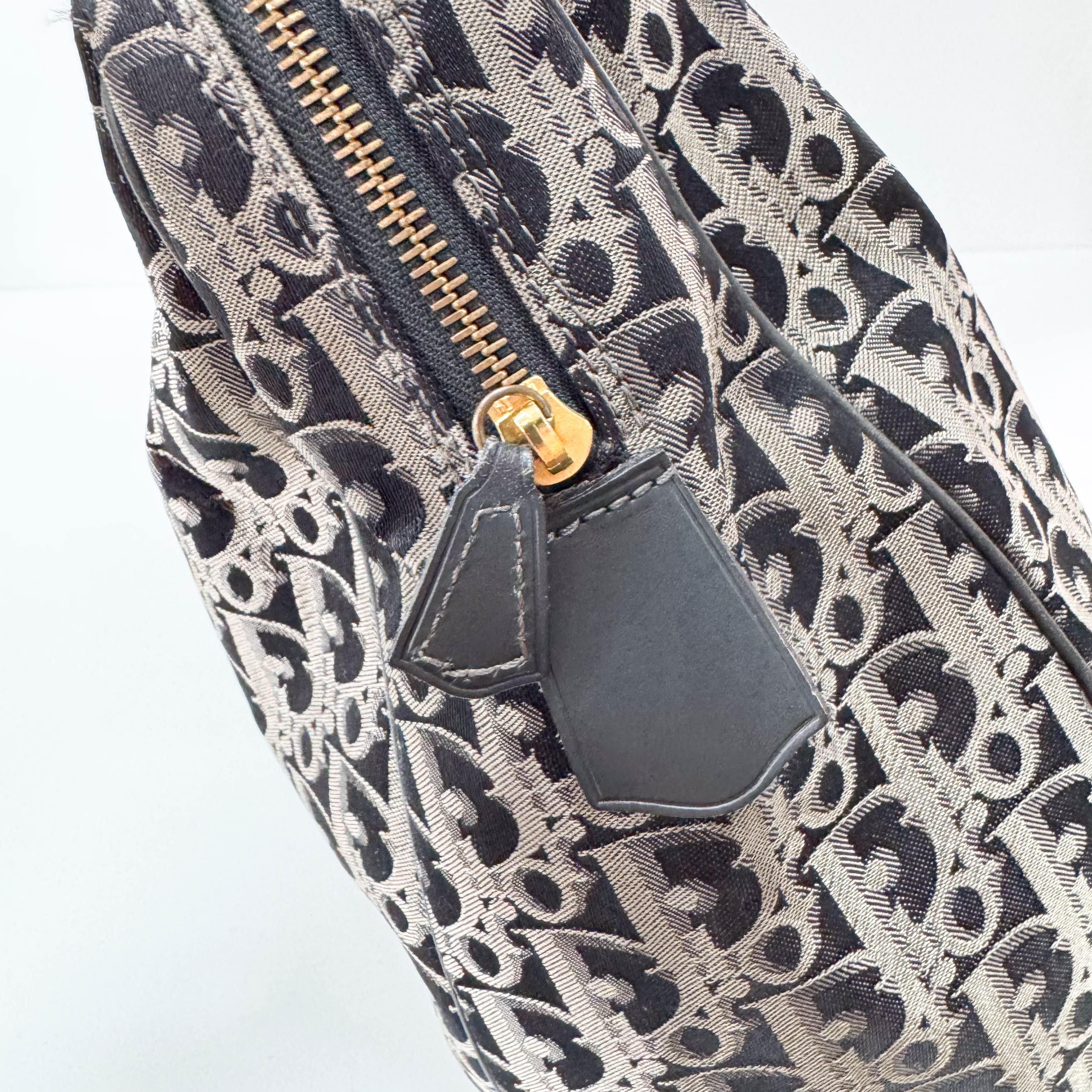 Boston Trotter Black Oblique Canvas Bag