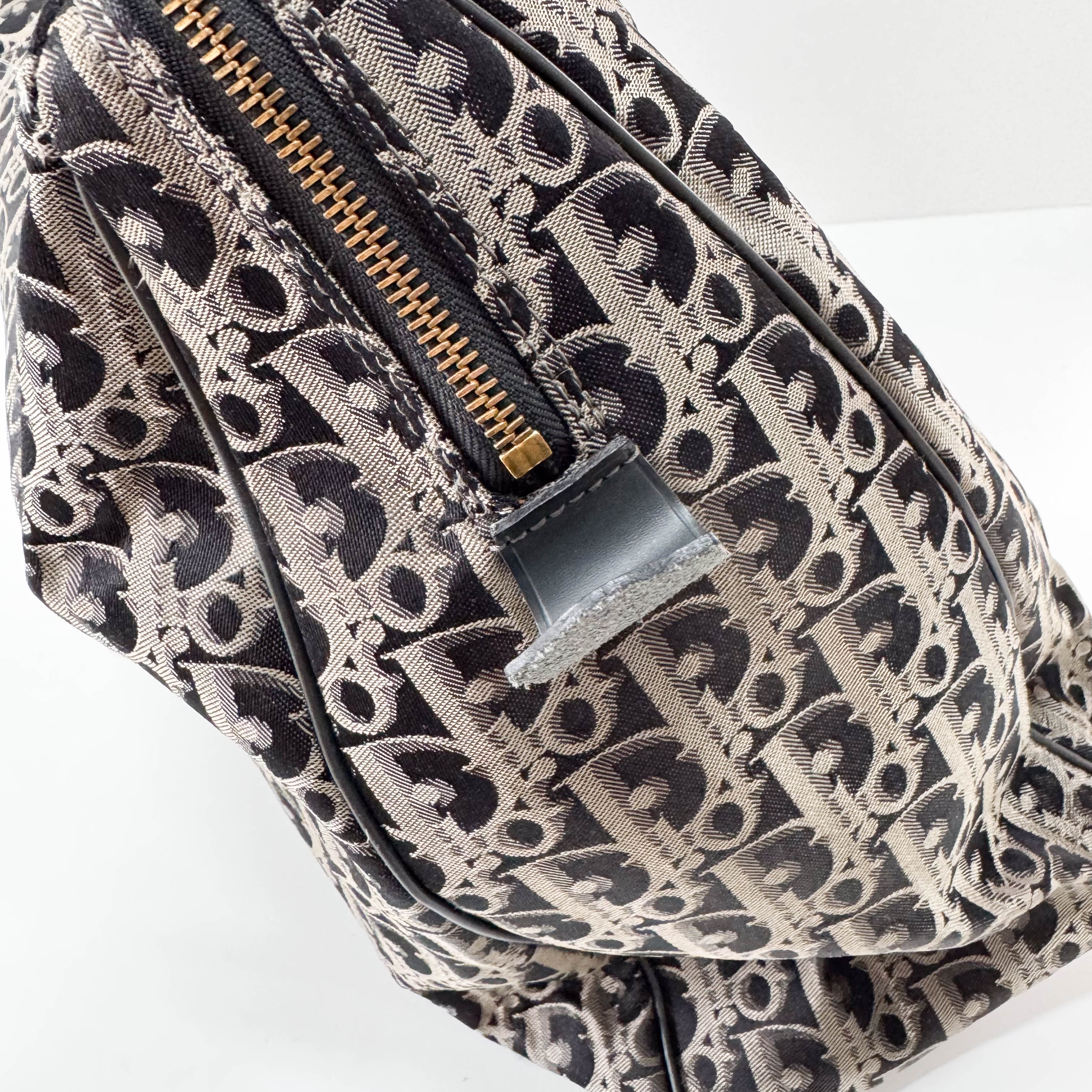 Boston Trotter Black Oblique Canvas Bag