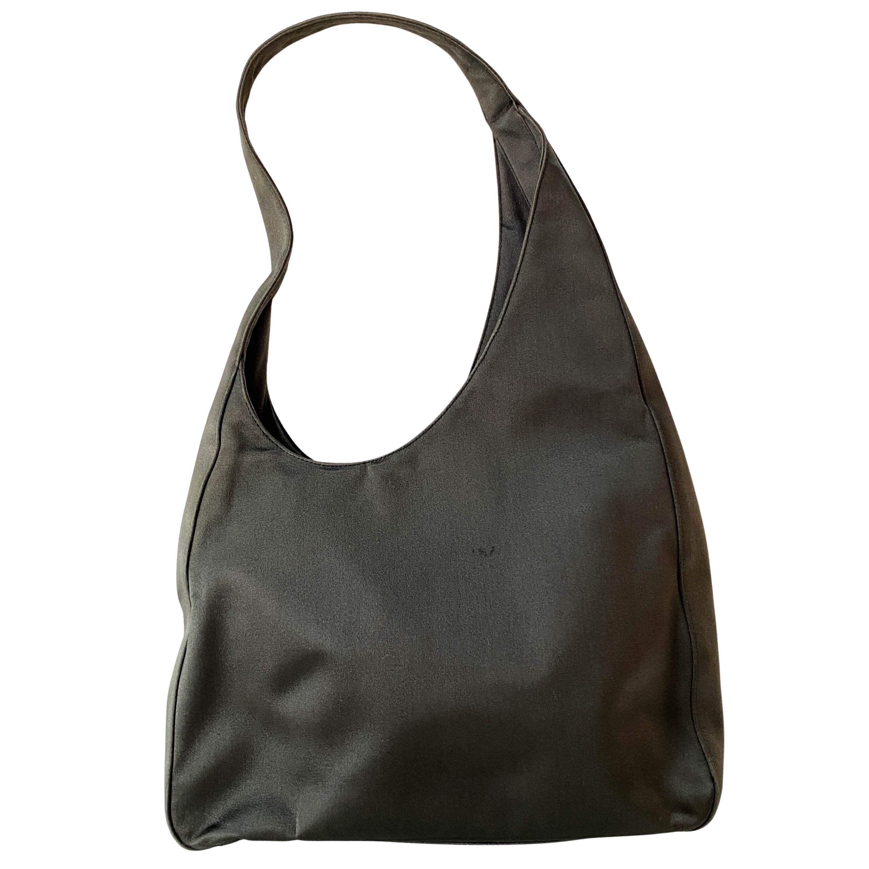 Green Satin Shoulder Bag