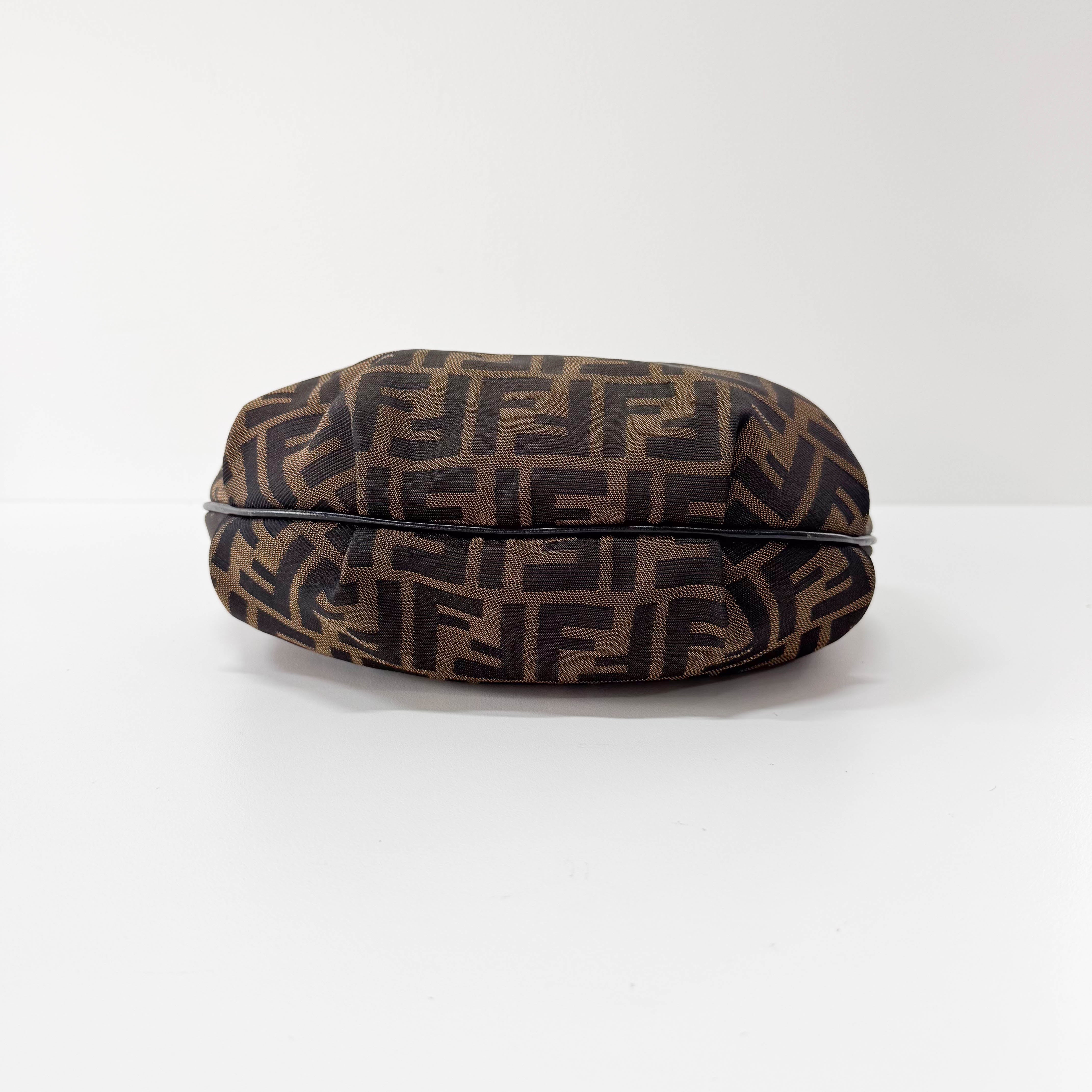 Zucca Brown Coated Canvas Shoulder Bag