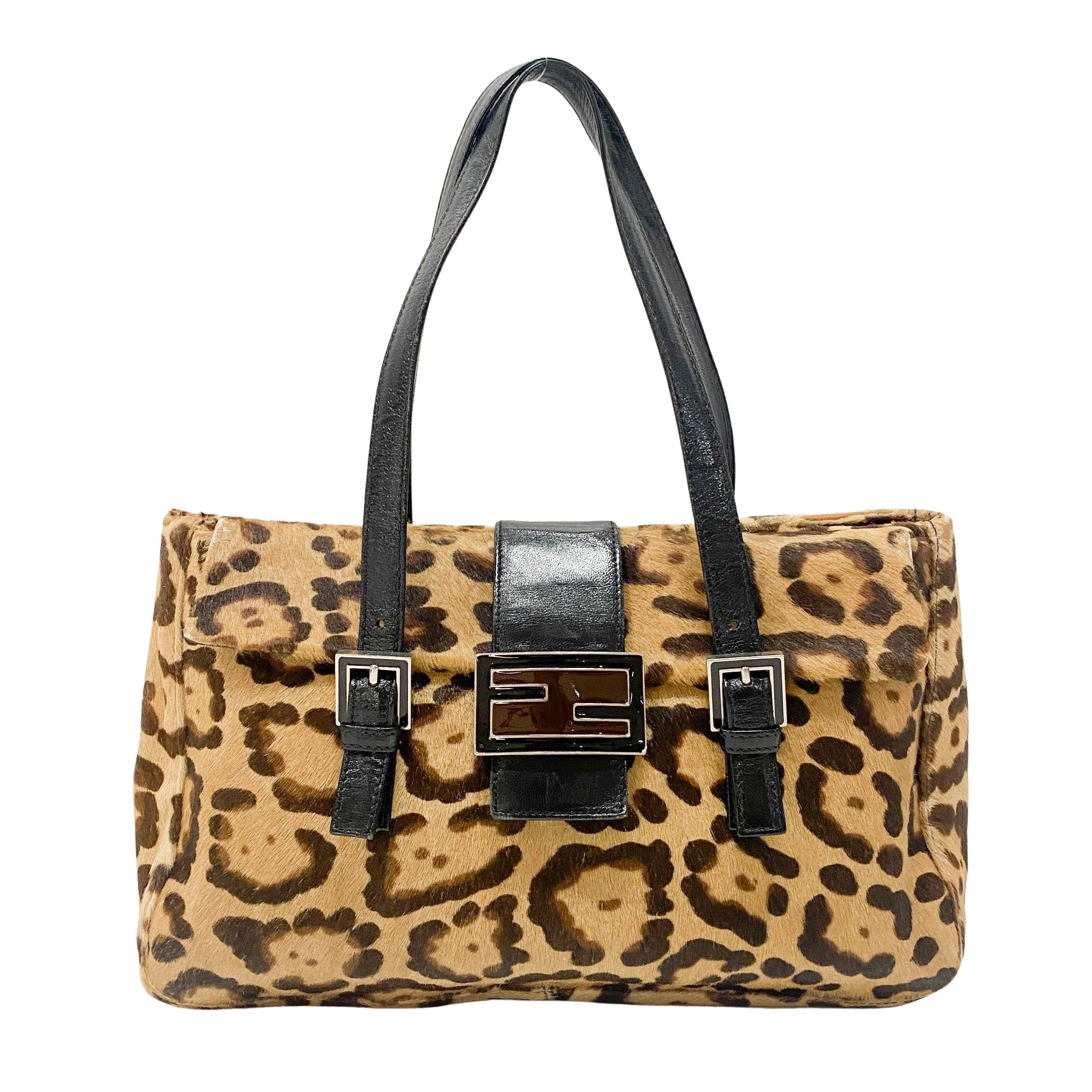 Leopard Print Pony Hair Bag