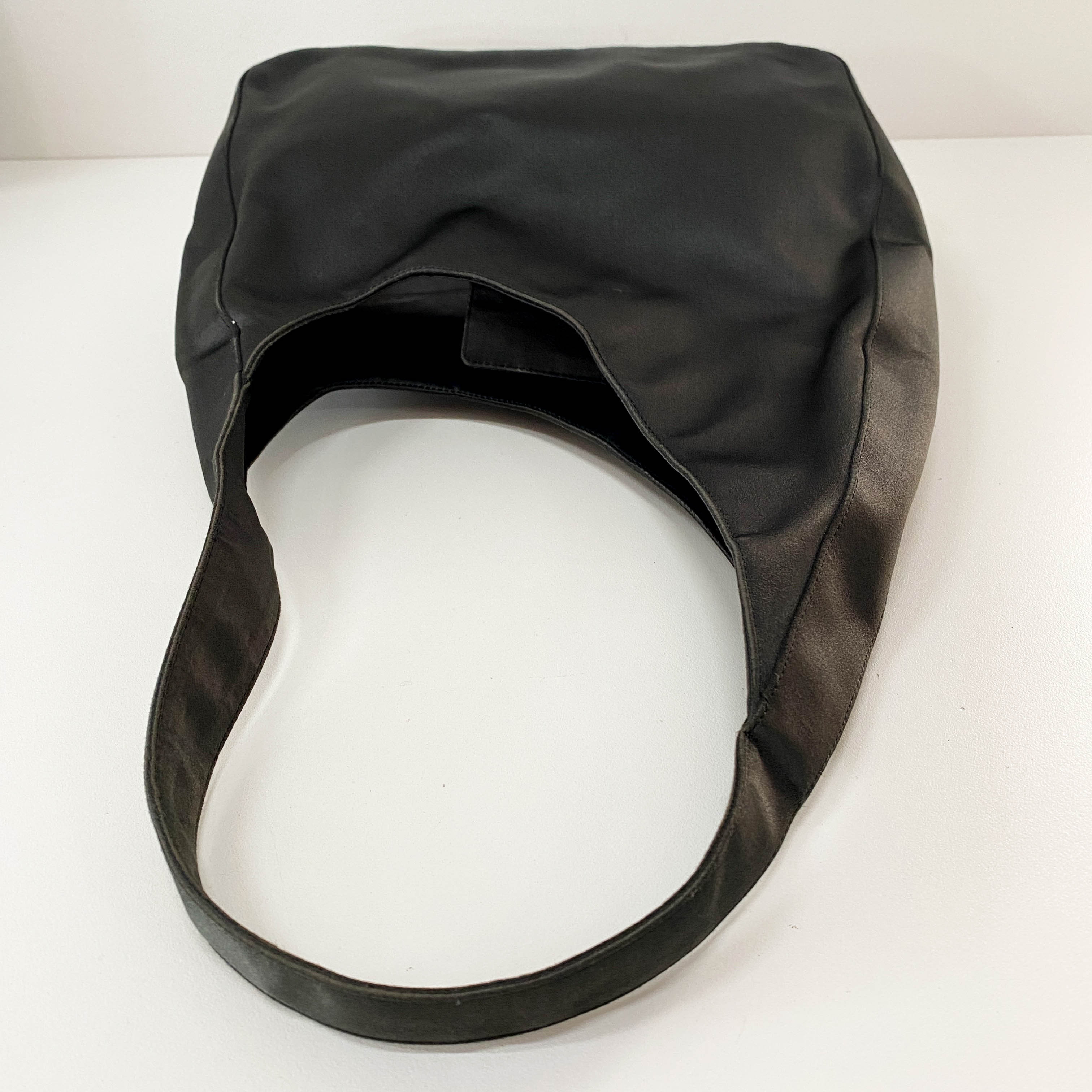 Green Satin Shoulder Bag