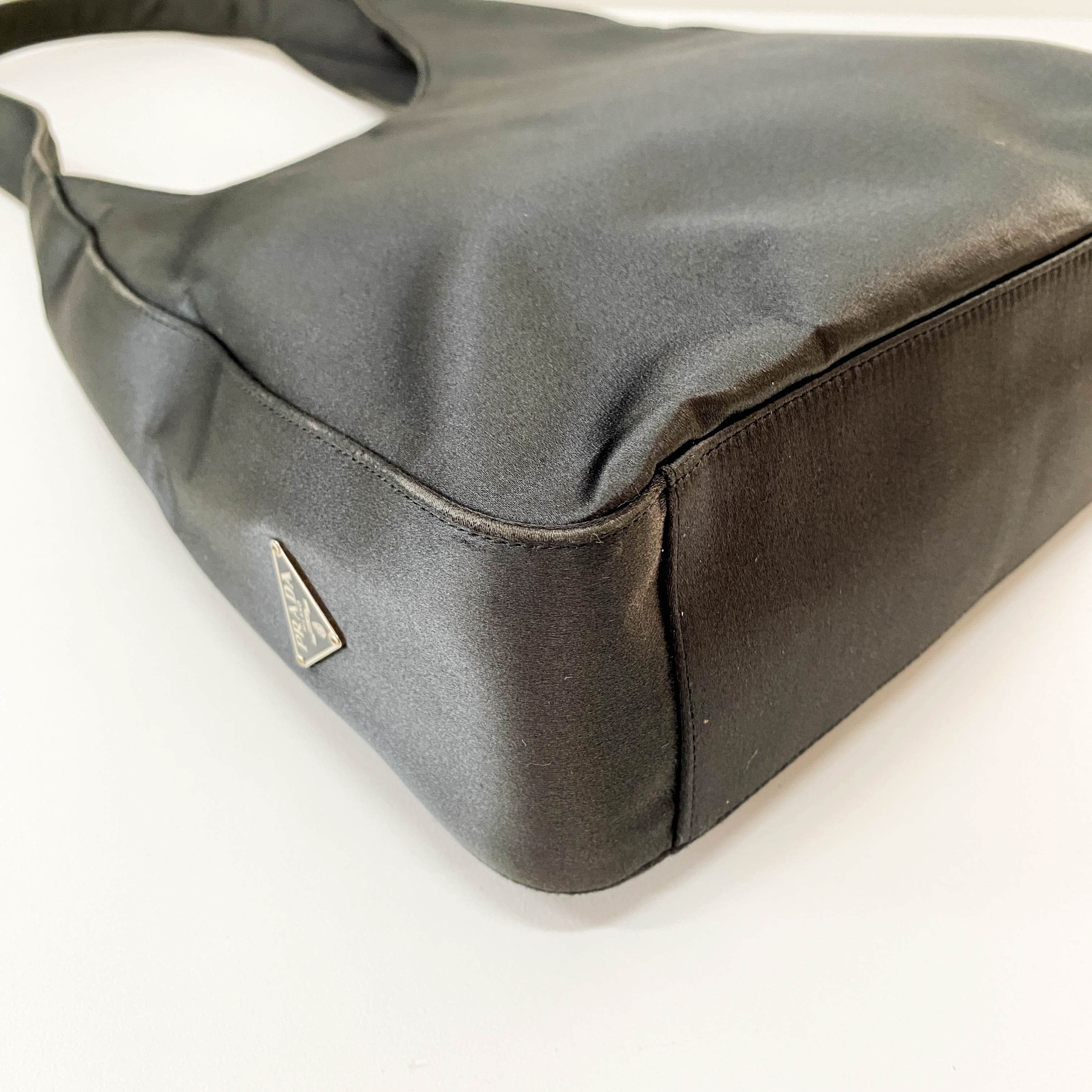 Green Satin Shoulder Bag