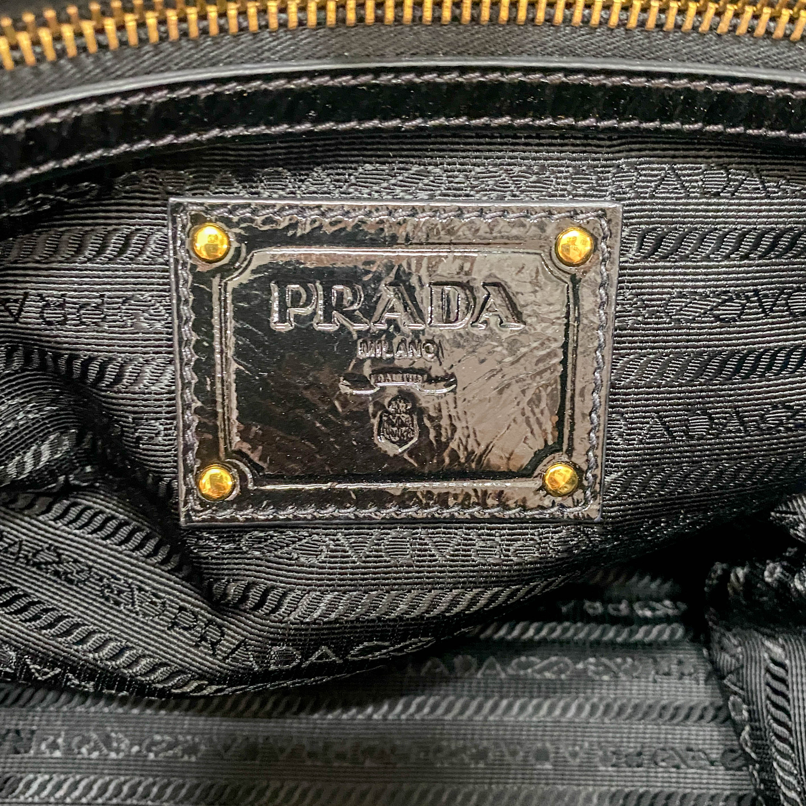 Black Nylon Tote Shoulder Bag