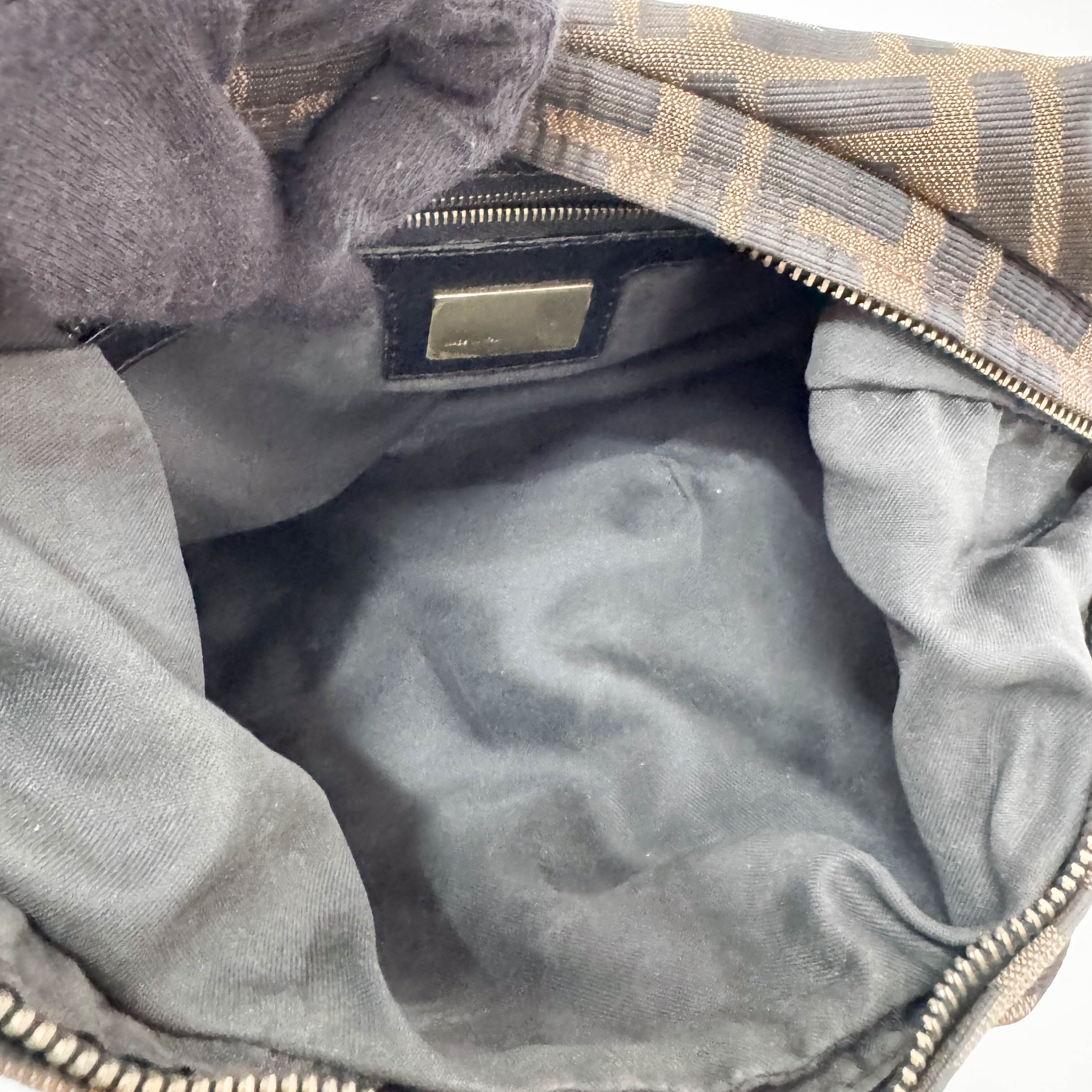 Zucca Brown Coated Canvas Shoulder Bag