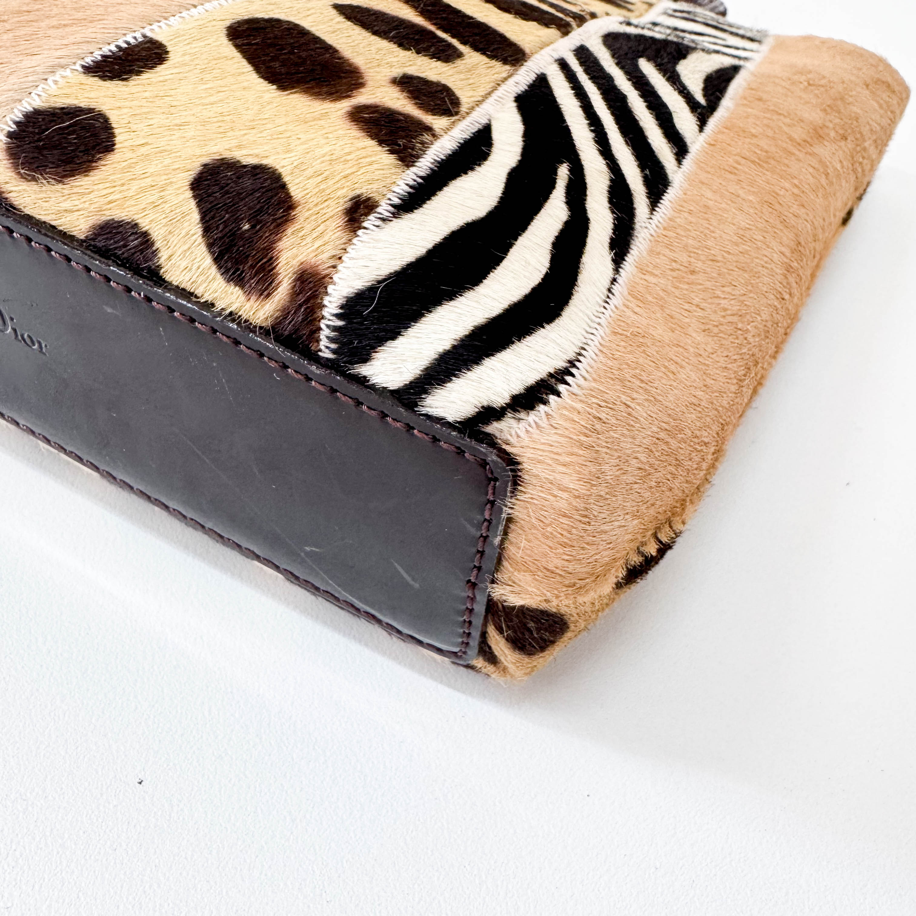 Pony Hair Brown Mini Handbag