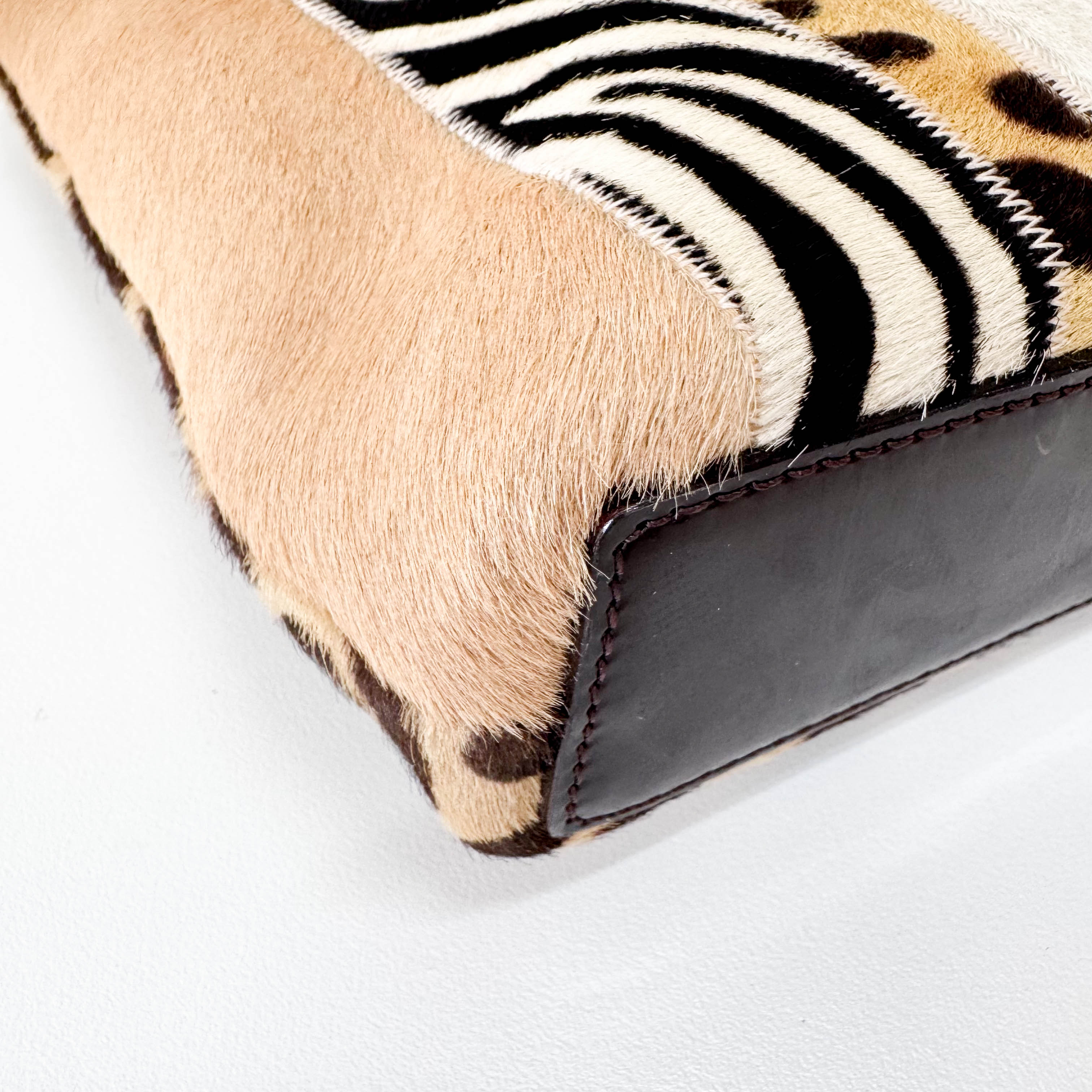 Pony Hair Brown Mini Handbag