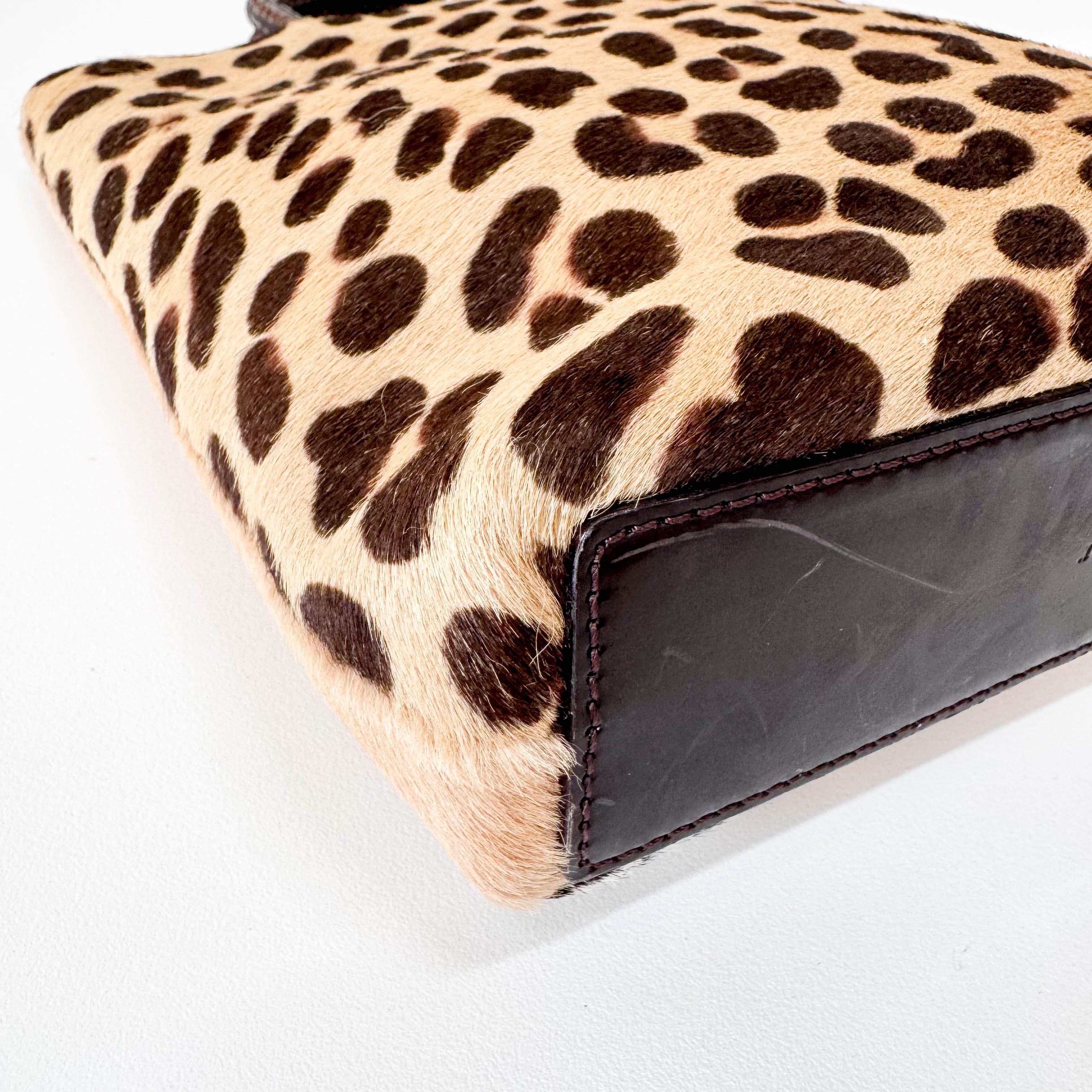 Pony Hair Brown Mini Handbag