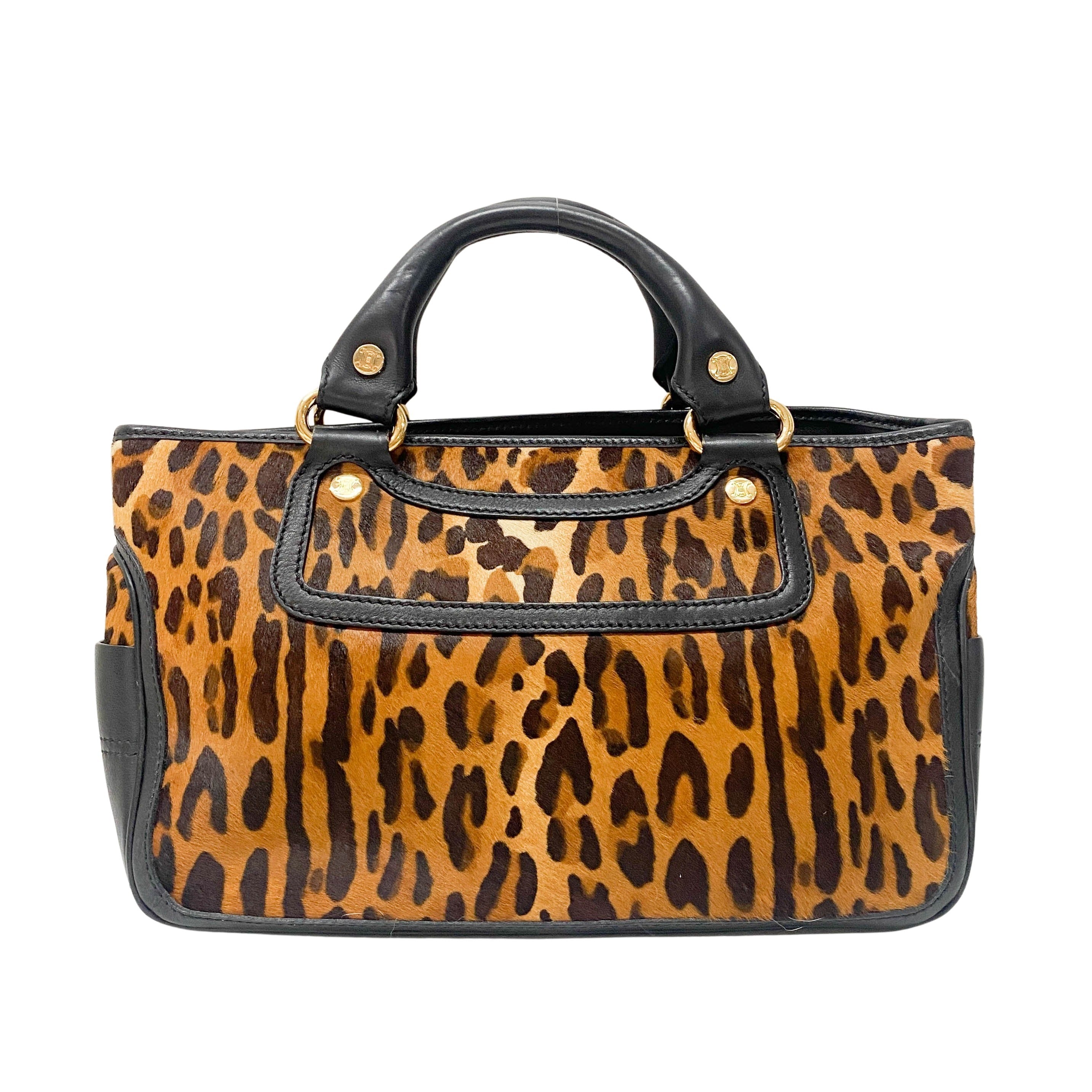 Leopard Print Pony Hair Bag