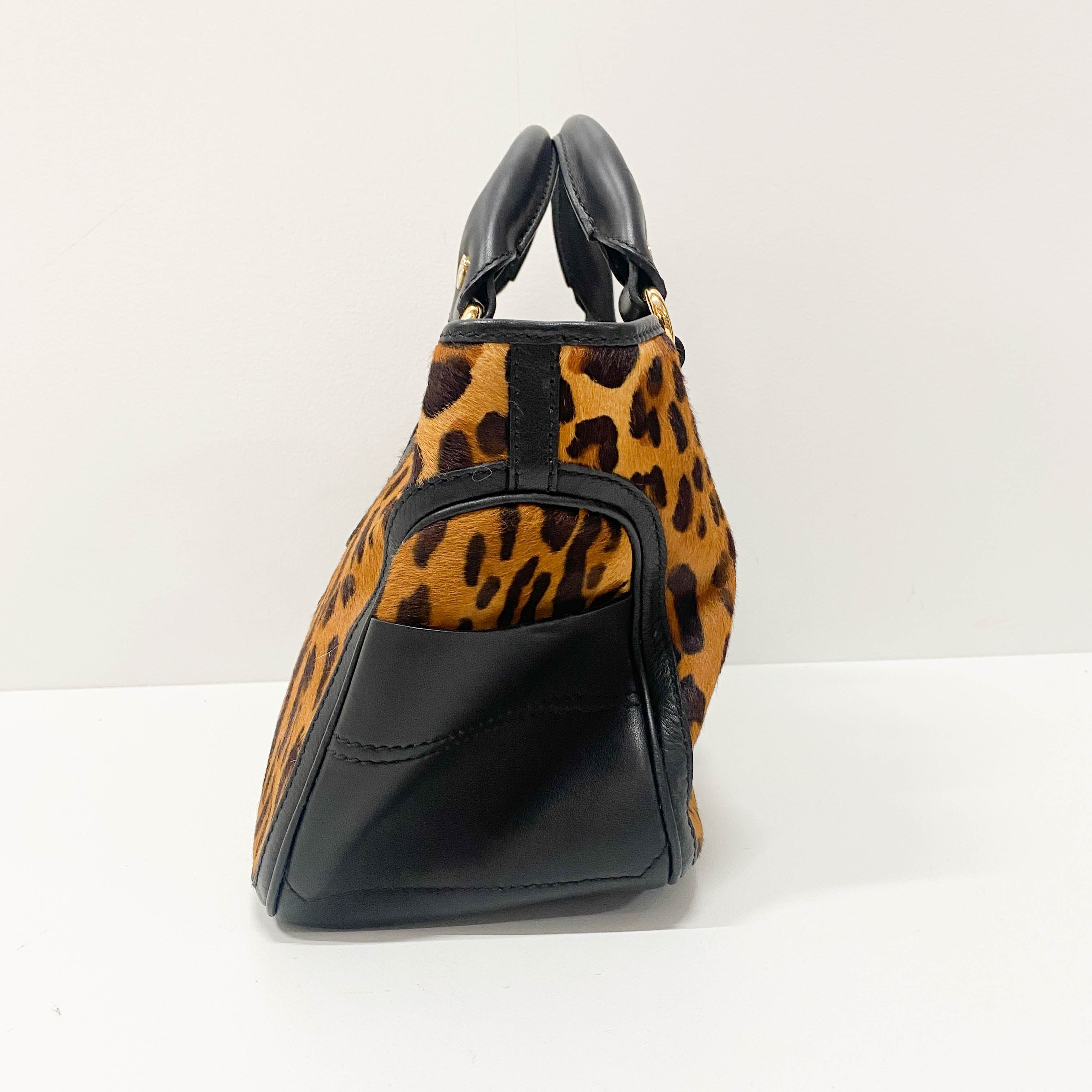 Leopard Print Pony Hair Bag