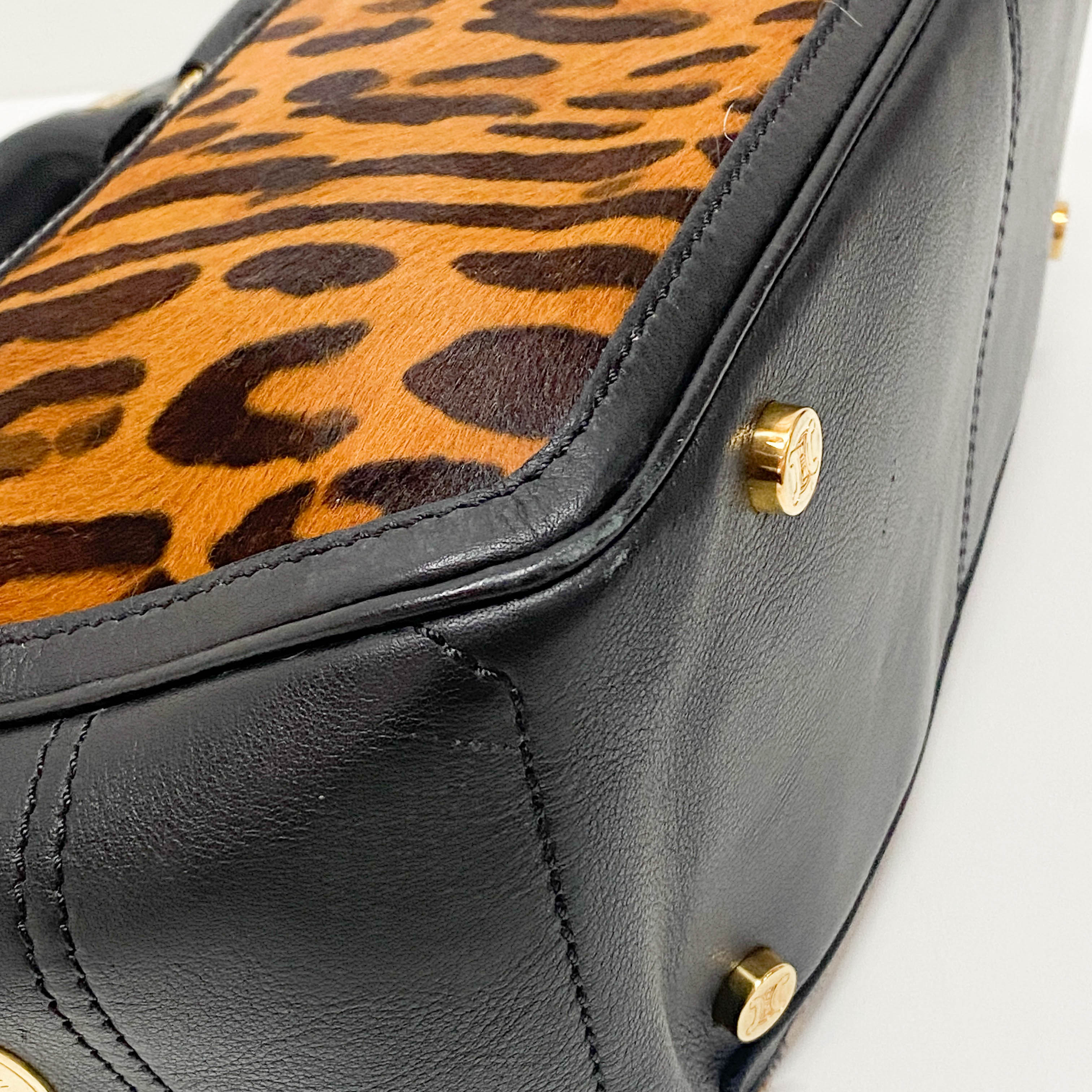 Leopard Print Pony Hair Bag