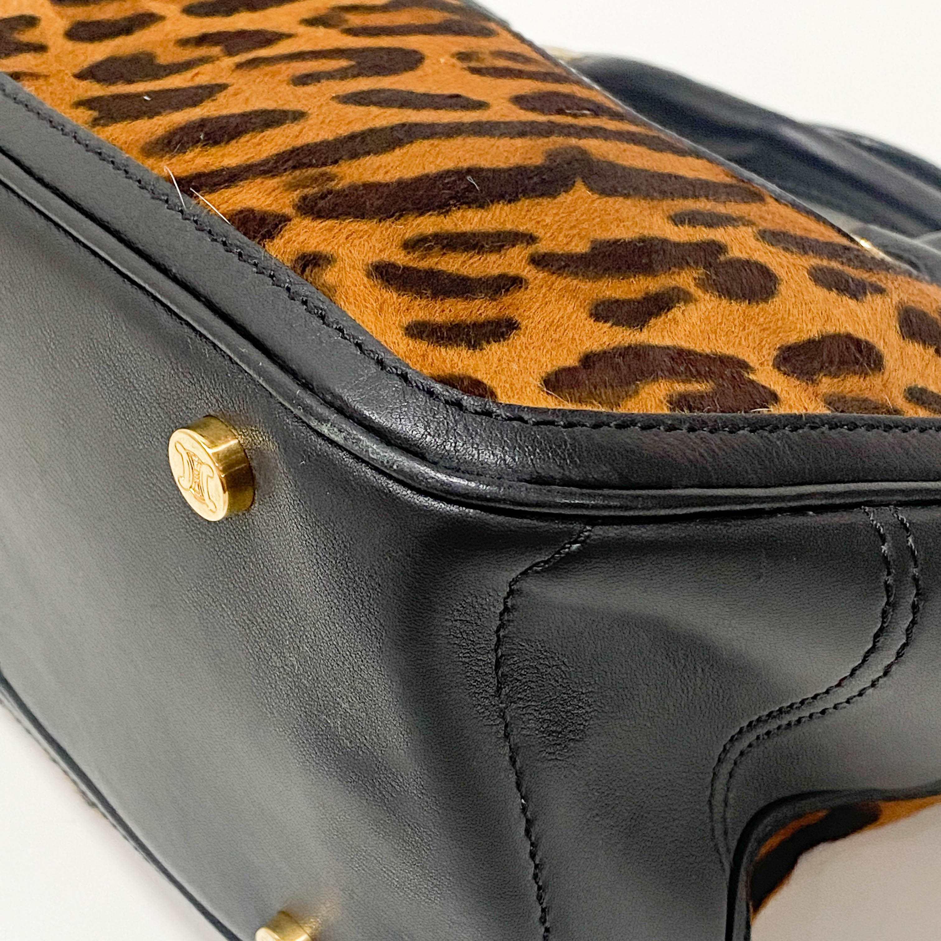 Leopard Print Pony Hair Bag